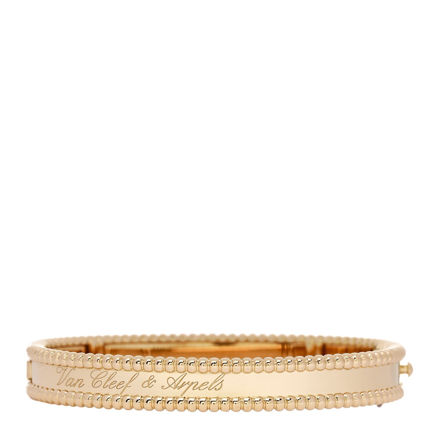 18K Yellow Gold Perlee Signature Bangle Bracelet S