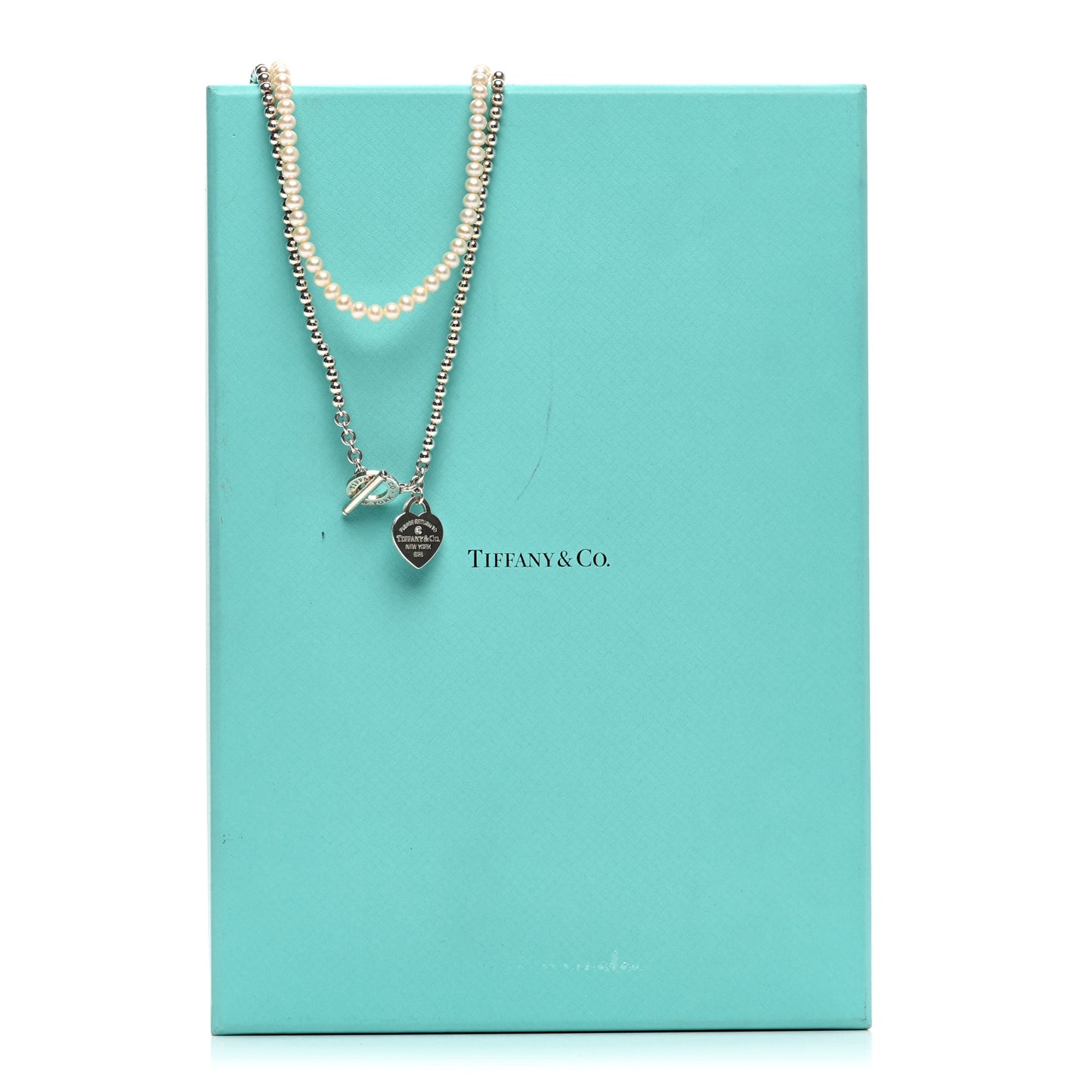 Sterling Silver Diamond Pearl Return to Tiffany Wrap Necklace