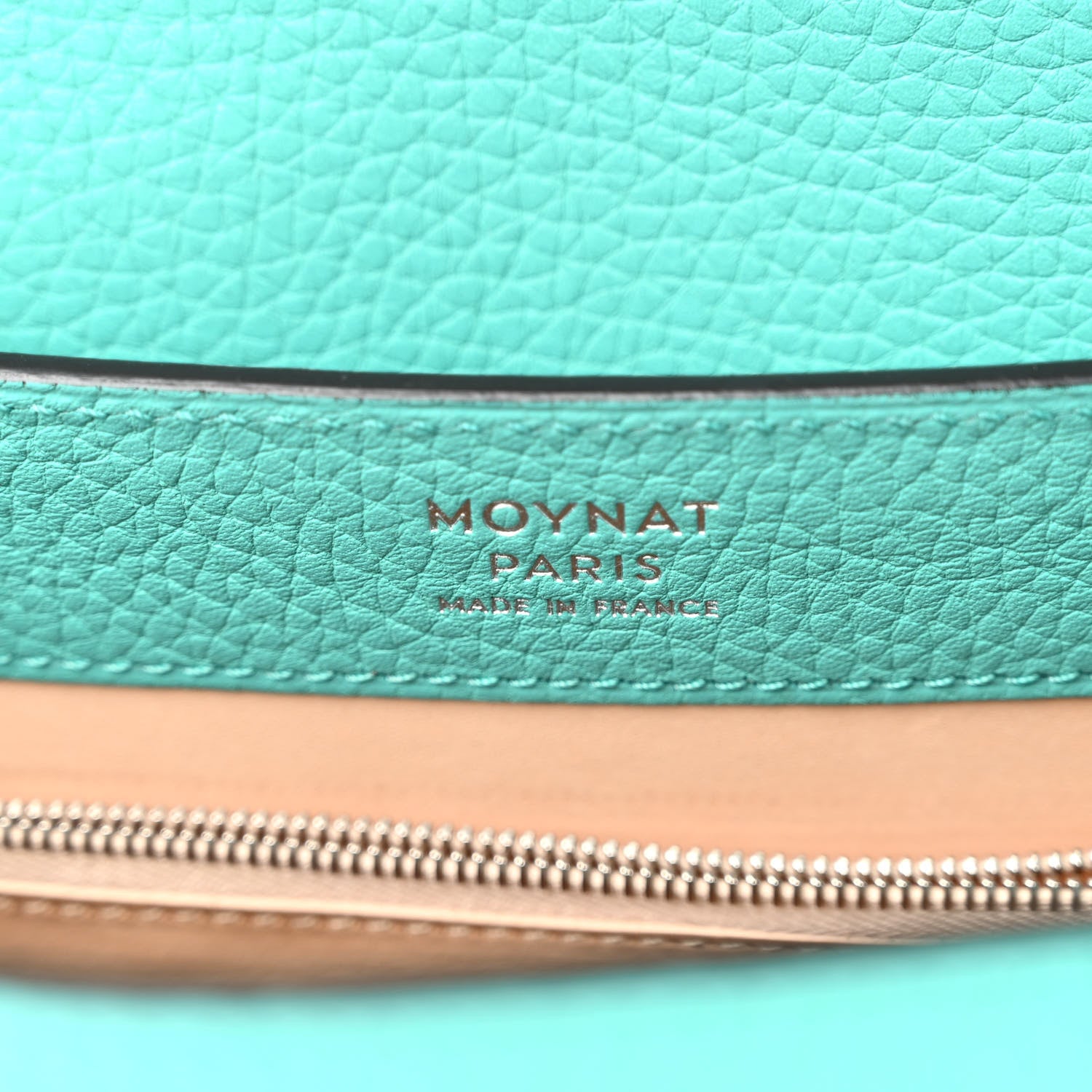 Moynat Taurillon Blush Rejane PM Turquoise 6 of 9
