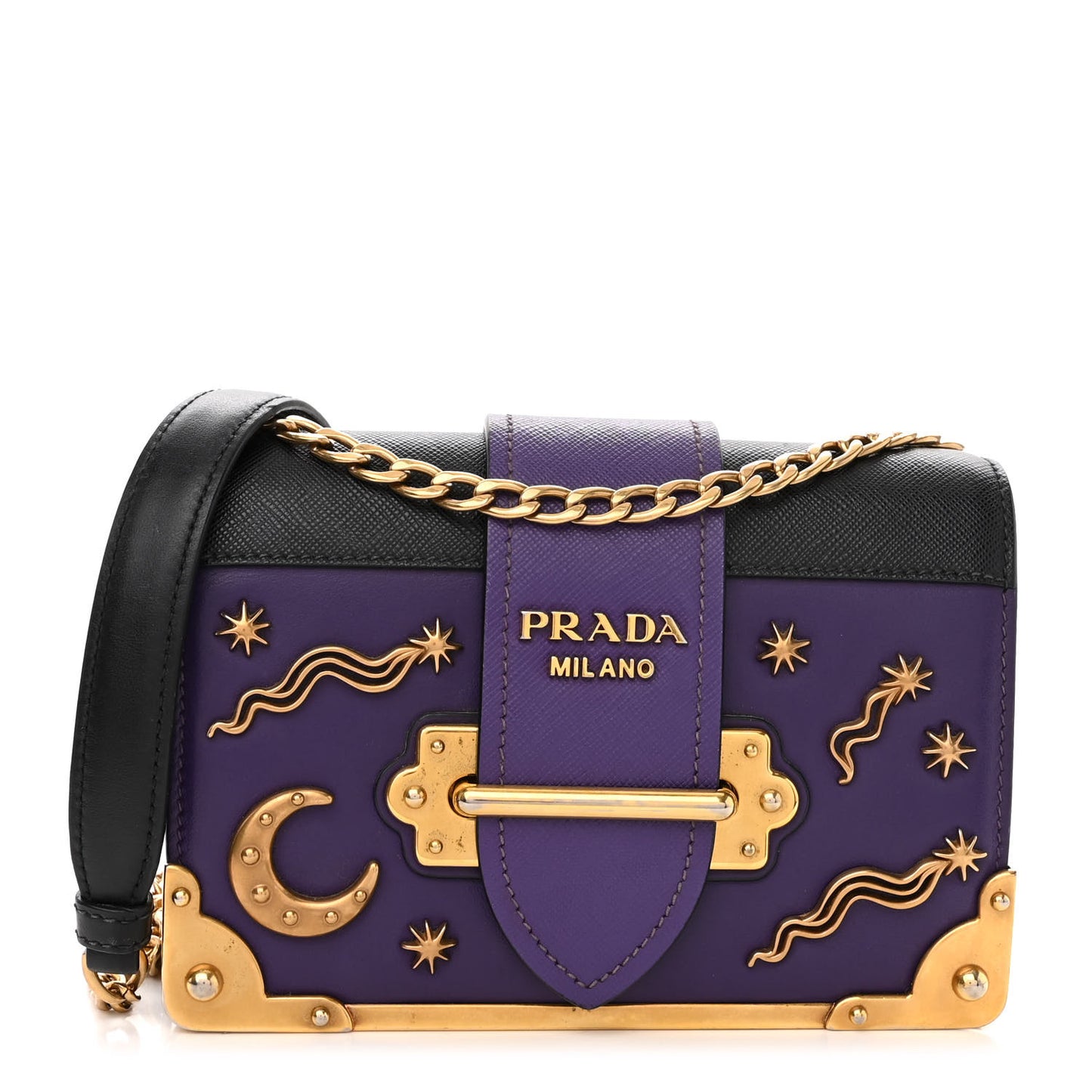City Calf Saffiano Astrology Cahier Bag Viola Black