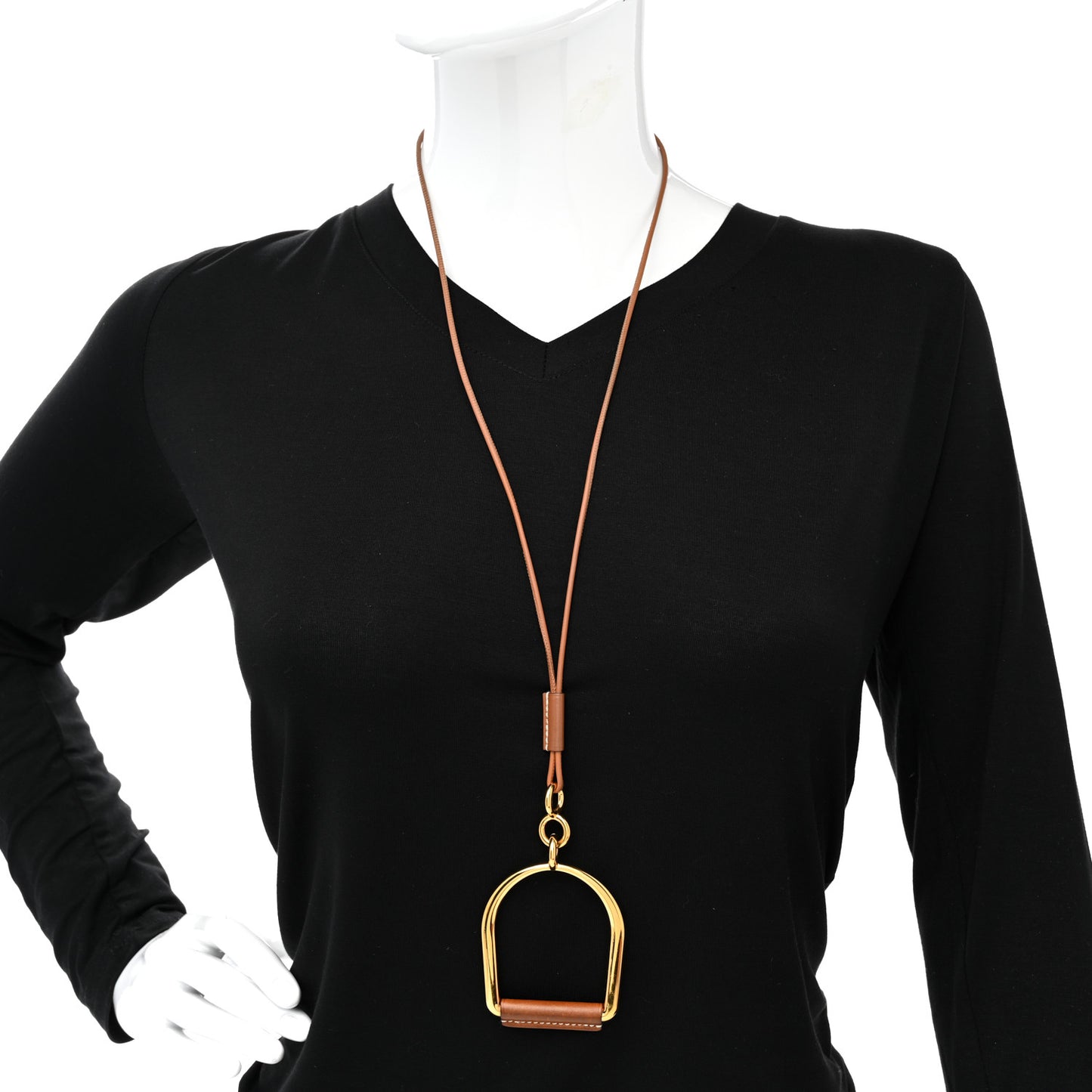 Barenia Heritage Equestre Pendant Necklace Gold
