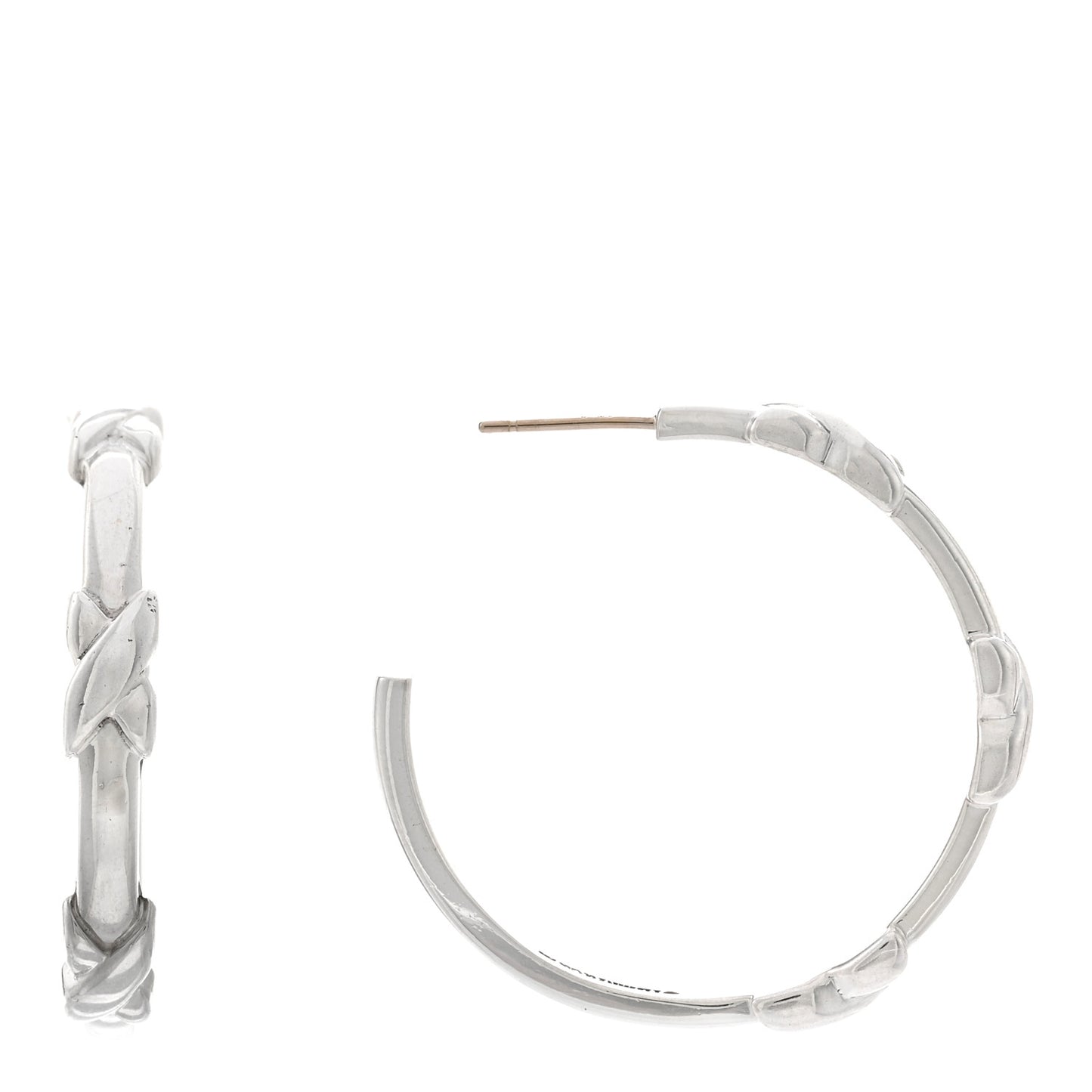 Sterling Silver X Hoop Earrings
