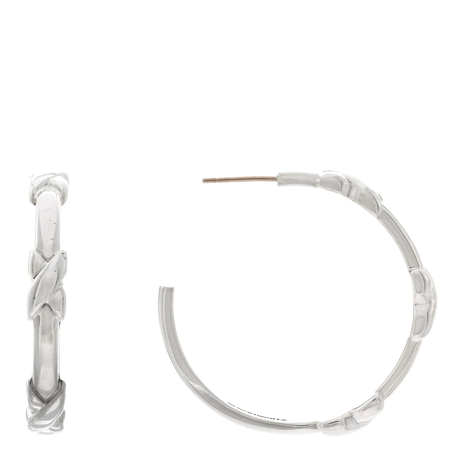 Tiffany Sterling Silver X Hoop Earrings 1 of 4