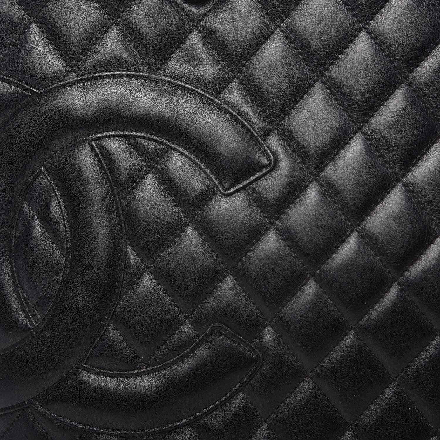 Chanel Calfskin Quilted Large Cambon Tote Black 12 of 14