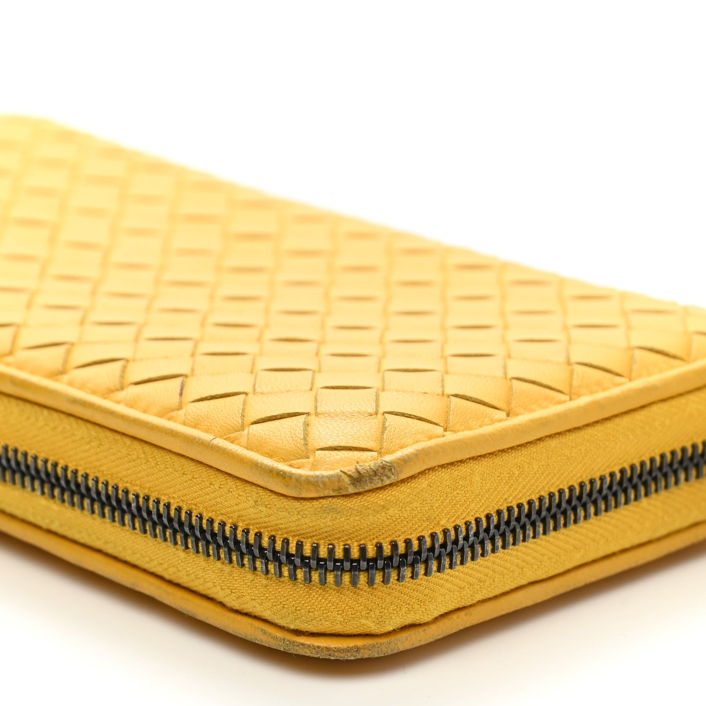 Nappa Intrecciato Zip Around Wallet Sunset