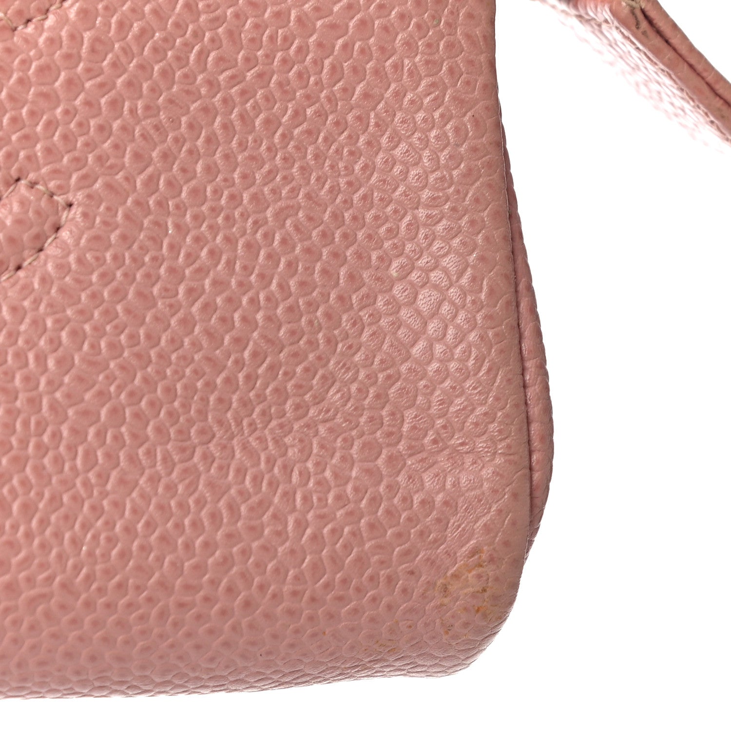Chanel Caviar Timeless CC Cosmetic Pouch Light Pink 18 of 19