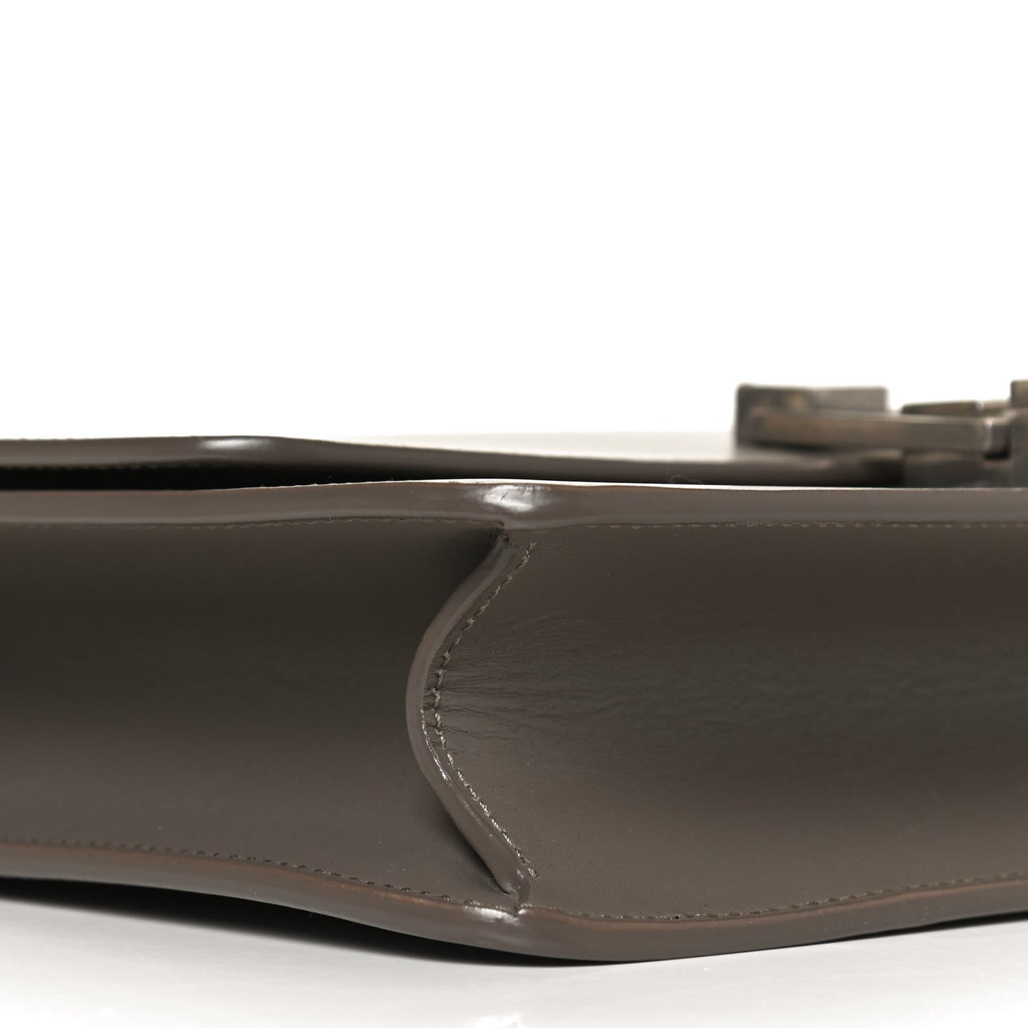 Smooth Calfskin Carre Satchel Khaki