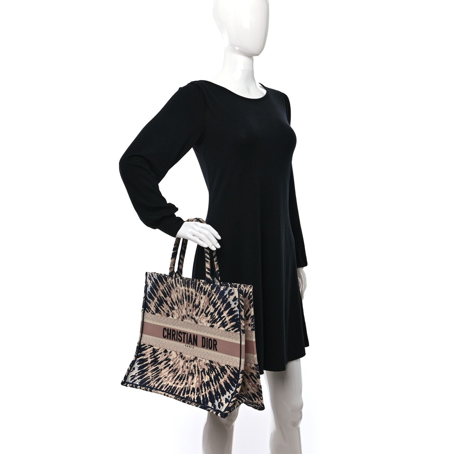Canvas Embroidered Tie Dye Large Book Tote Multicolor
