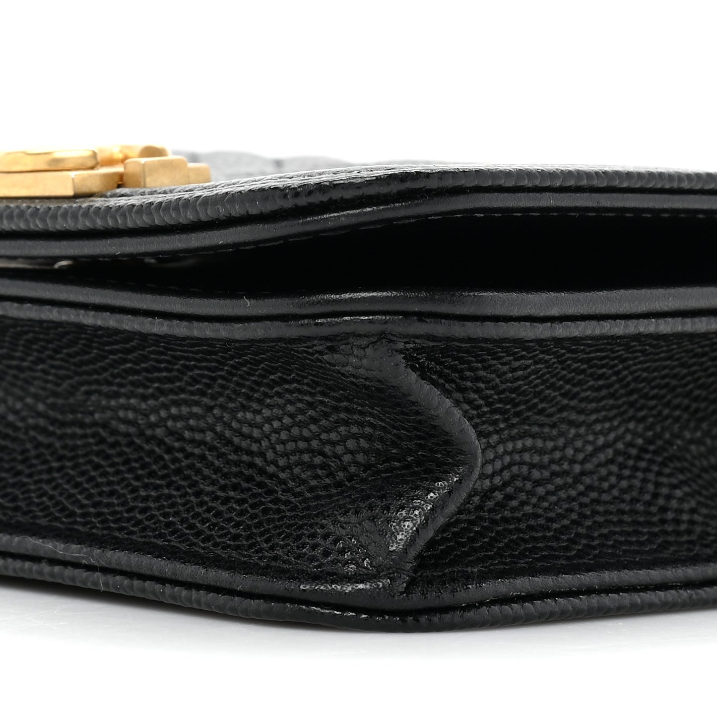 Caviar Chevron Quilted Boy Flap Waist Belt Bag Black