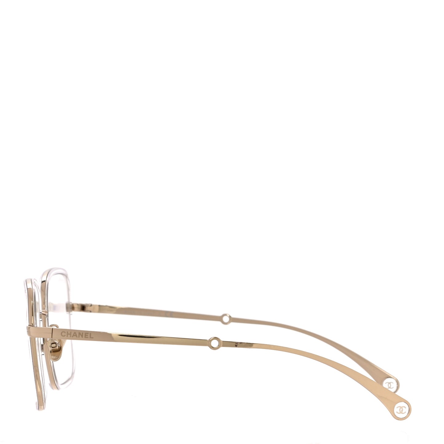 Metal Removable Pearl Chain Square Eyeglasses 2195-S Silver