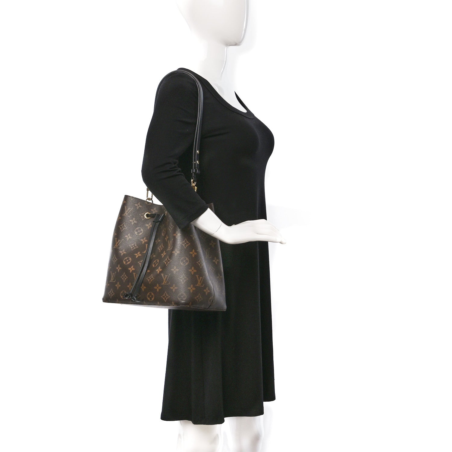 Louis Vuitton Monogram Neonoe MM Black 2 of 8