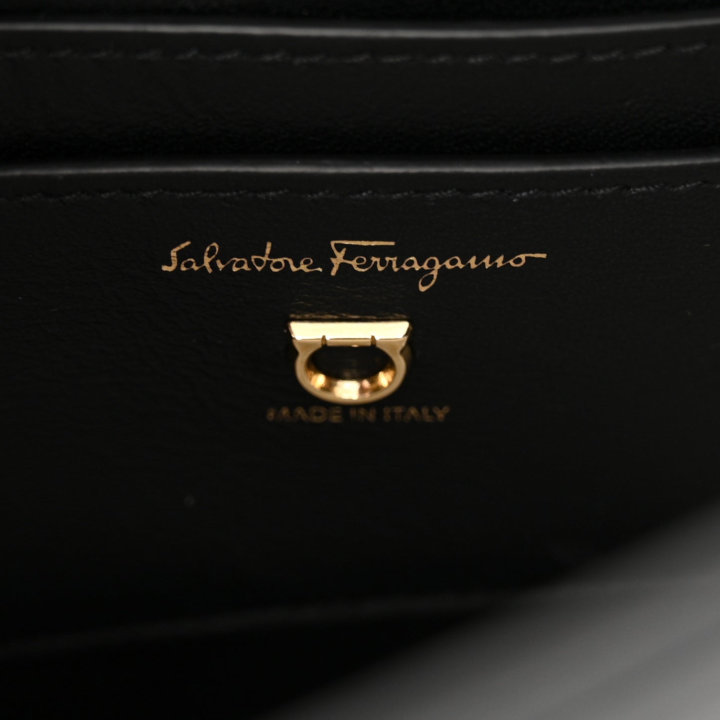 Calfskin Aura Shoulder Bag Black
