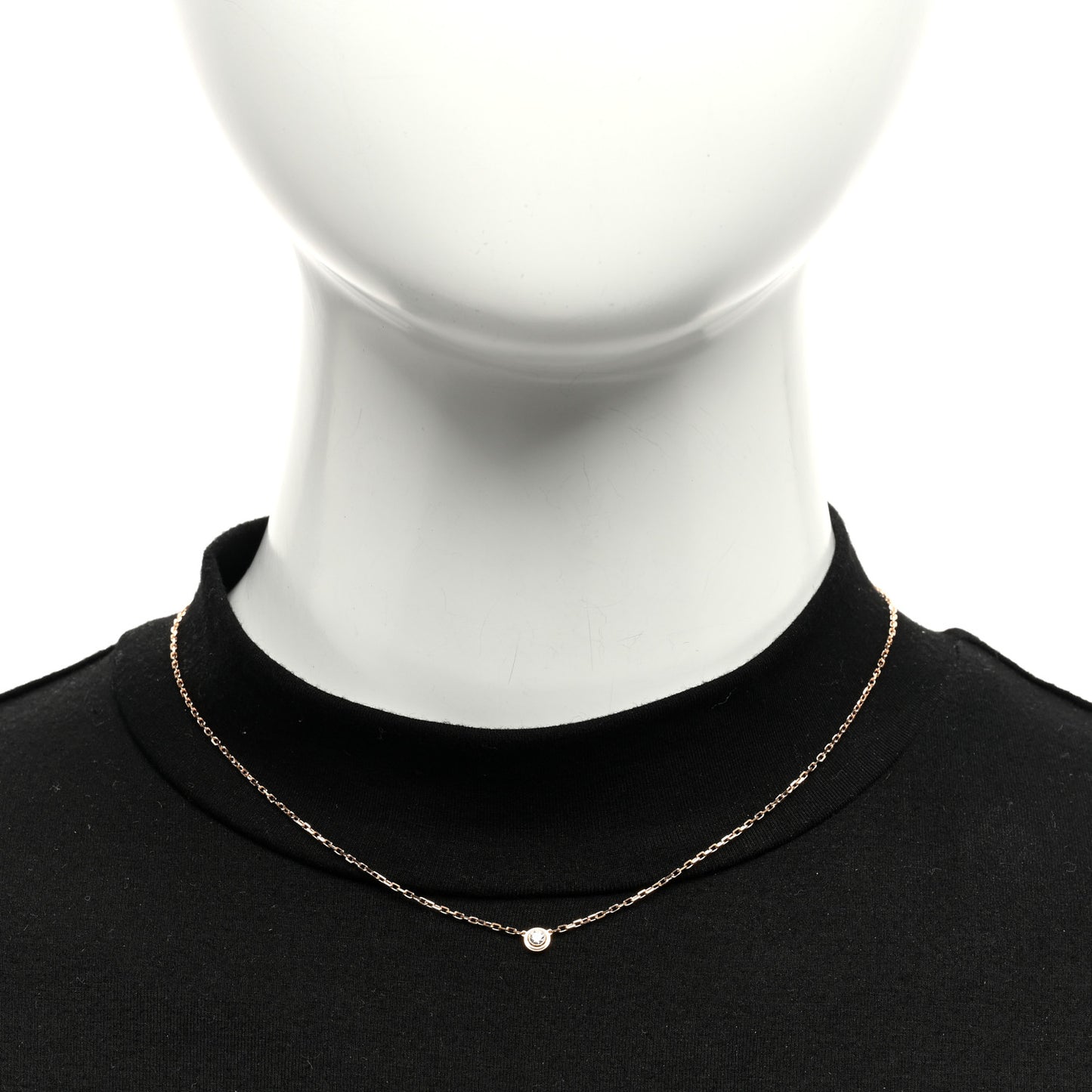 18K Pink Gold Diamond SM D'Amour Pendant Necklace