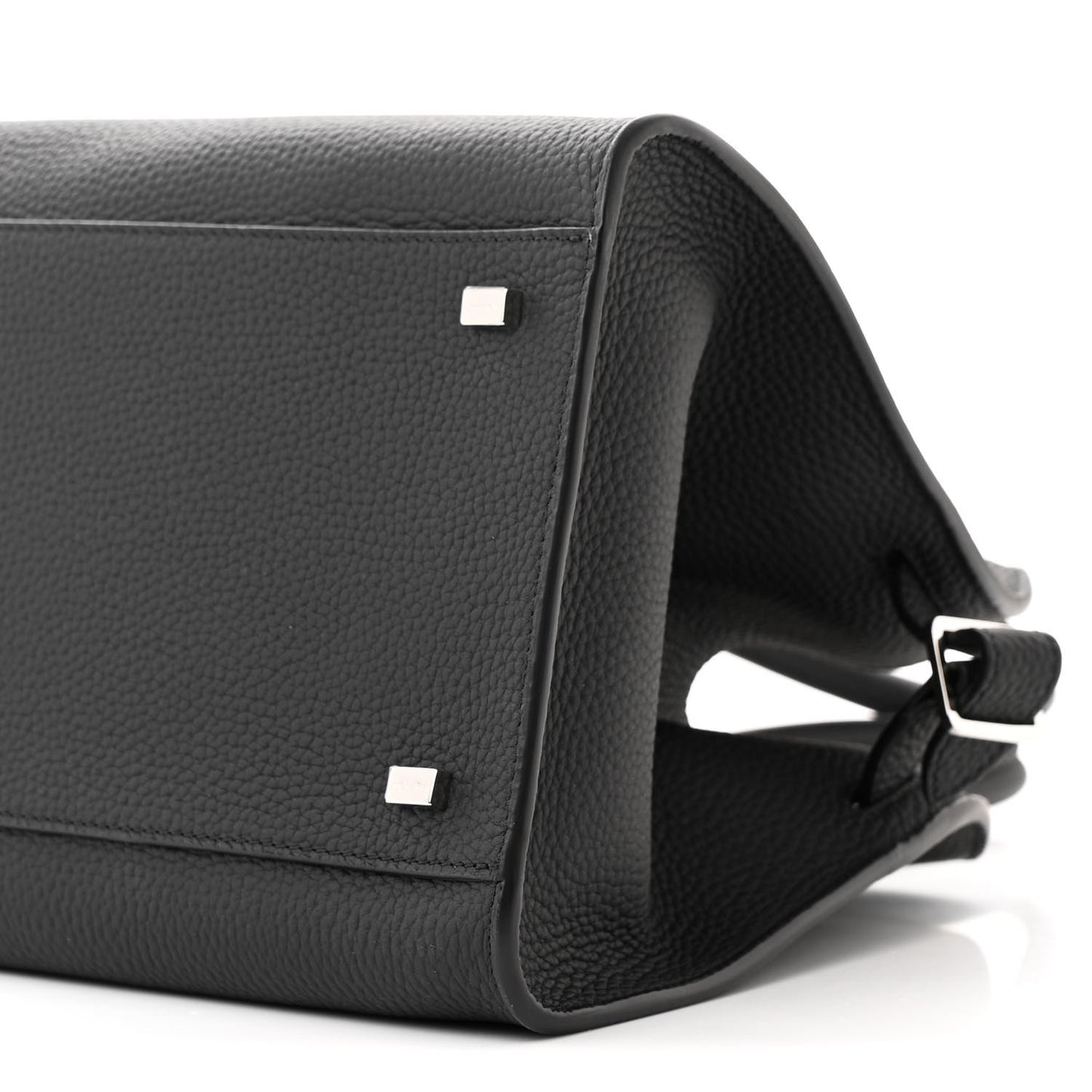 Matte Grained Calfskin Soft Margaux 12 Black