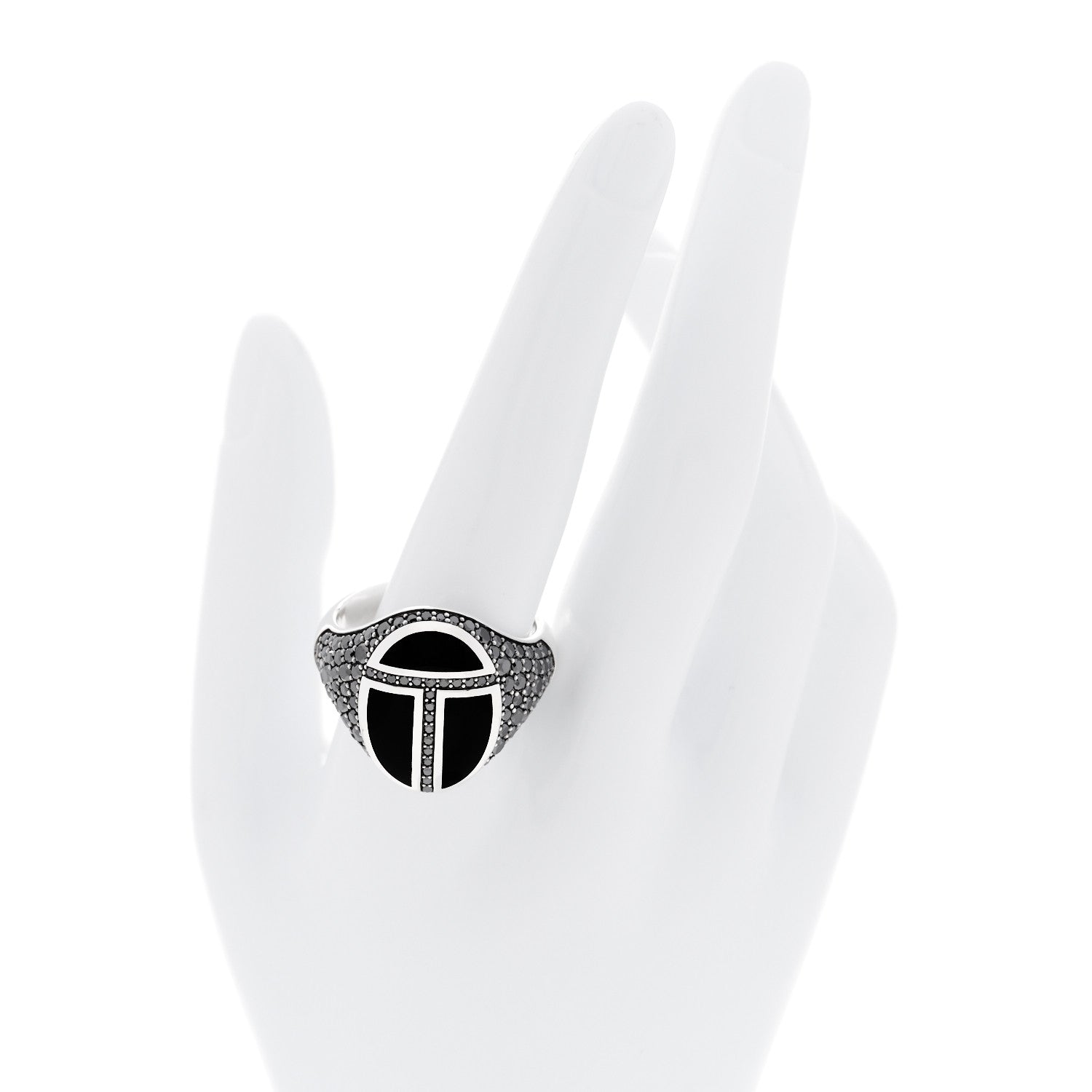 David Yurman Sterling Silver Black Diamond Black Onyx Cairo Signet Ring 70 13 2 of 6