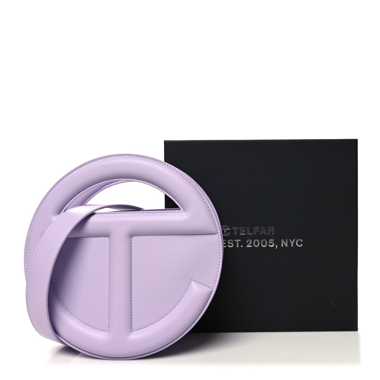 Vegan Leather Round Circle Bag Lavender