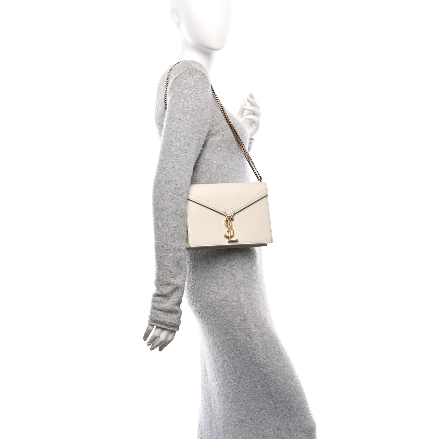 Grain De Poudre Monogram Cassandra Clasp Bag Crema Soft