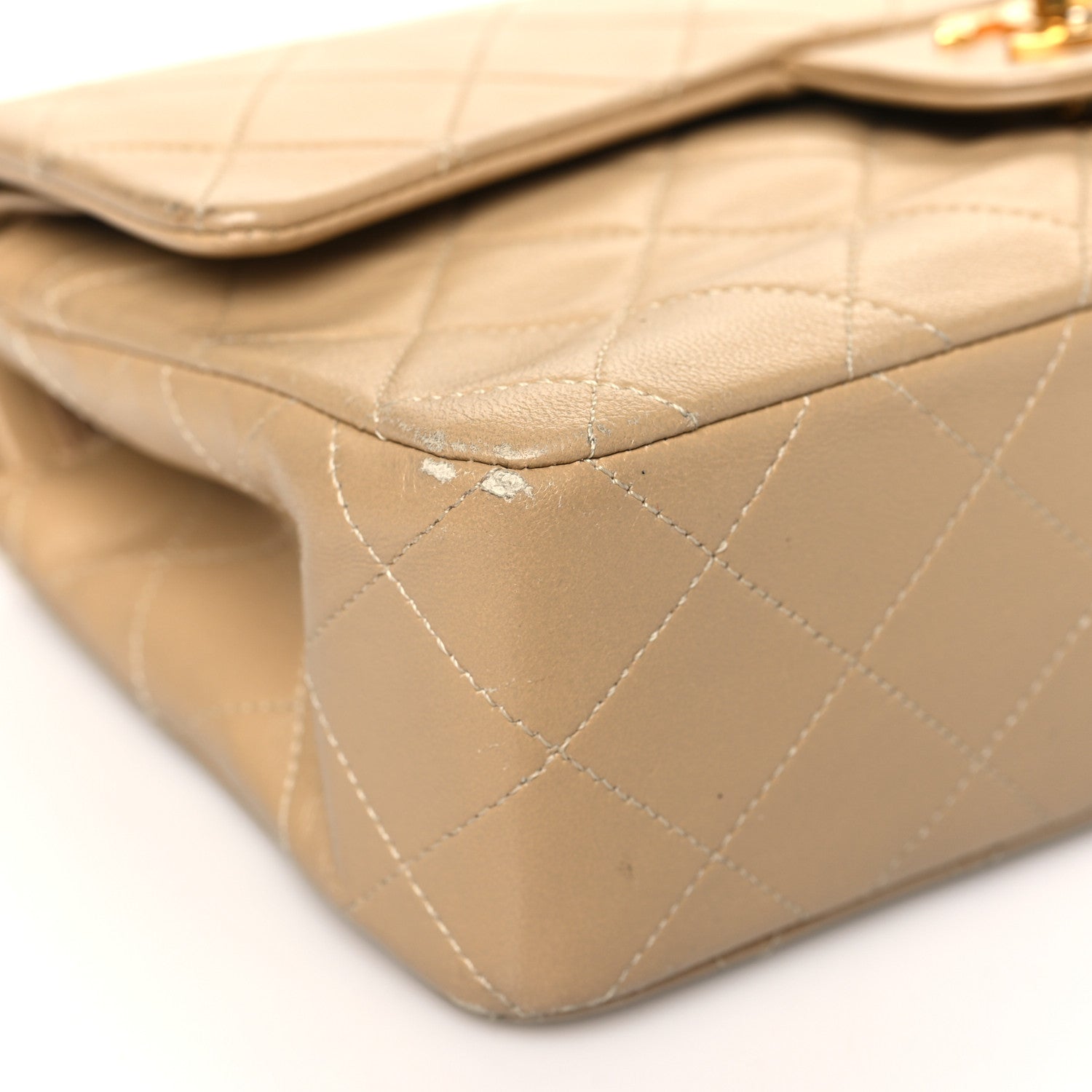 Chanel Lambskin Quilted Small Double Flap Beige 9 of 14
