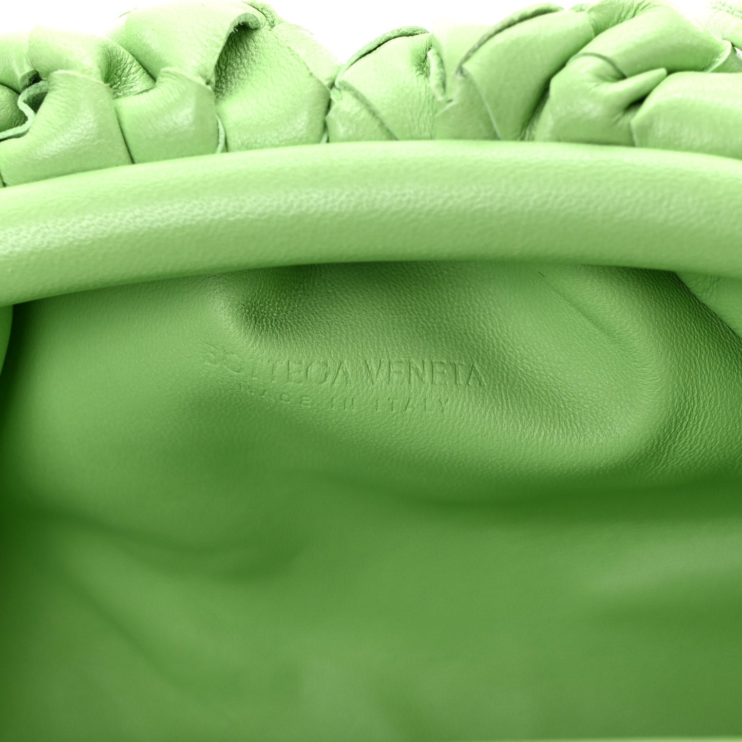 Nappa Intrecciato The Mini Pouch Pistachio