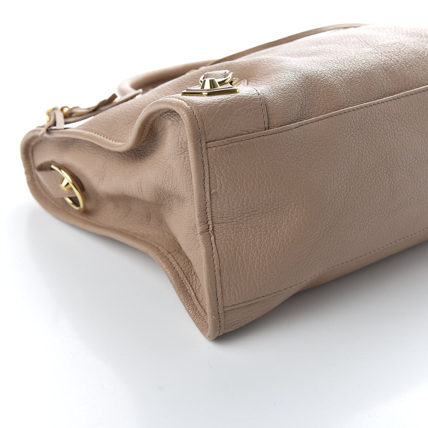 Chevre Gold Metallic Edge Hardware City Rose Des Sables