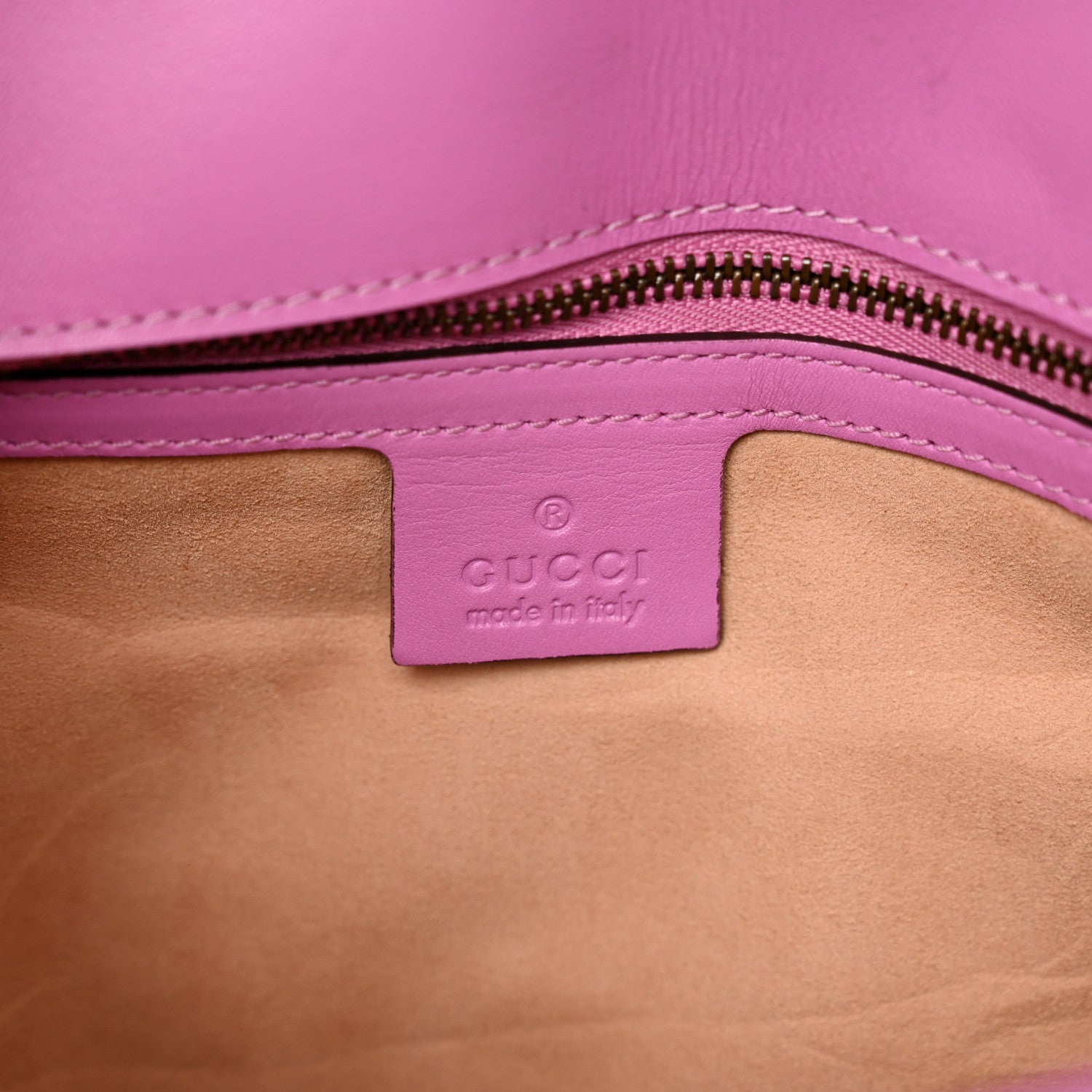 Gucci Calfskin Matelasse Medium GG Marmont Shoulder Bag Candy Mousse 6 of 10