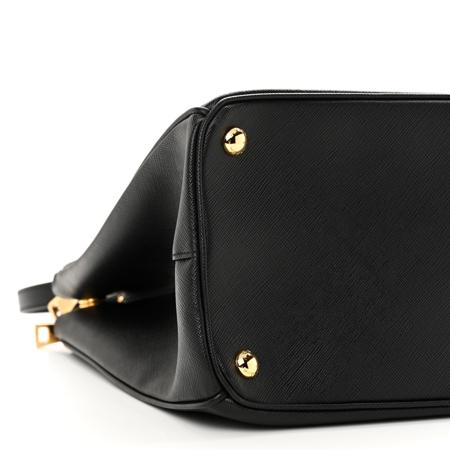 Saffiano Lux Large Galleria Double Zip Tote Black
