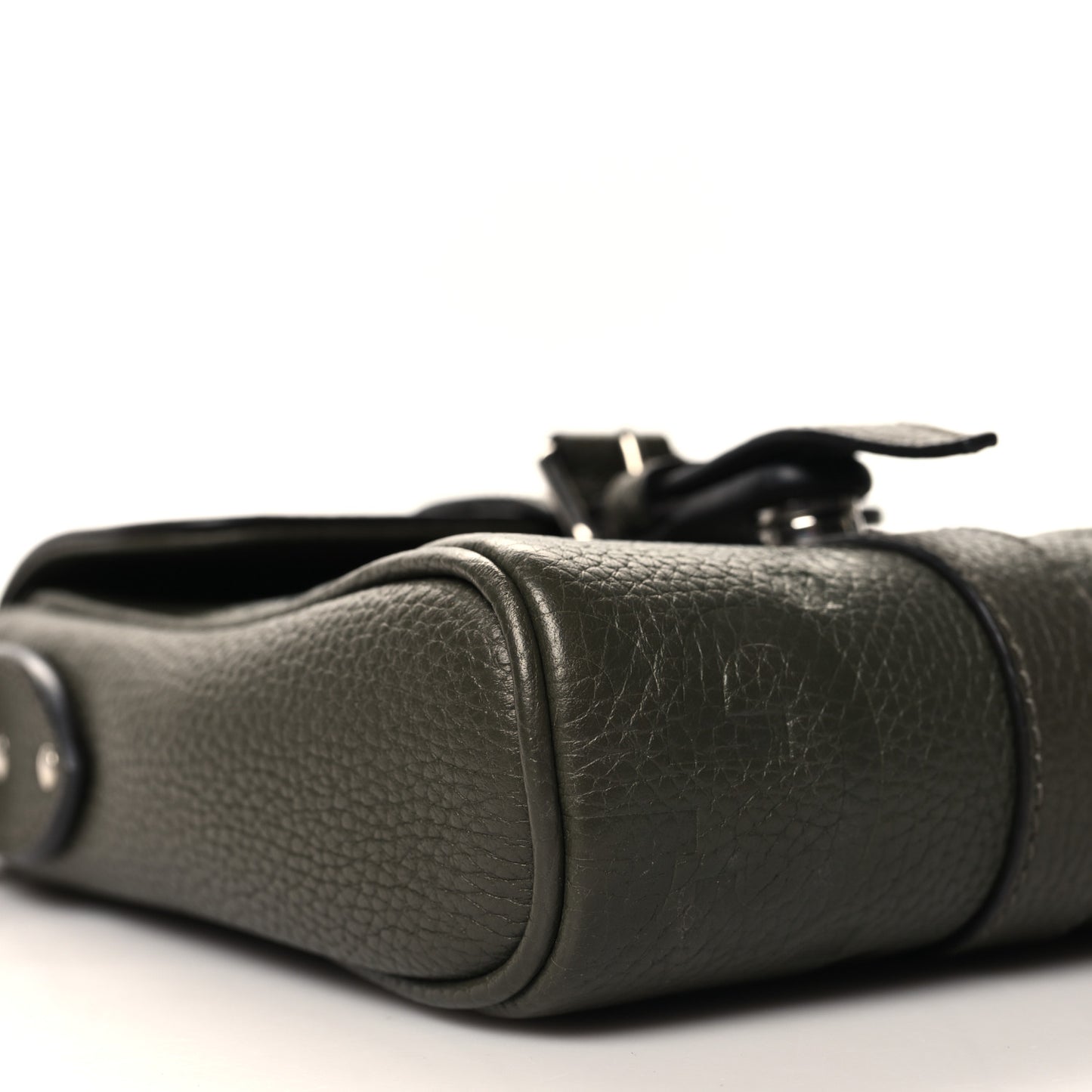 Piuma Calfskin Jumbo GG Embossed Small Messenger Bag Dark Green