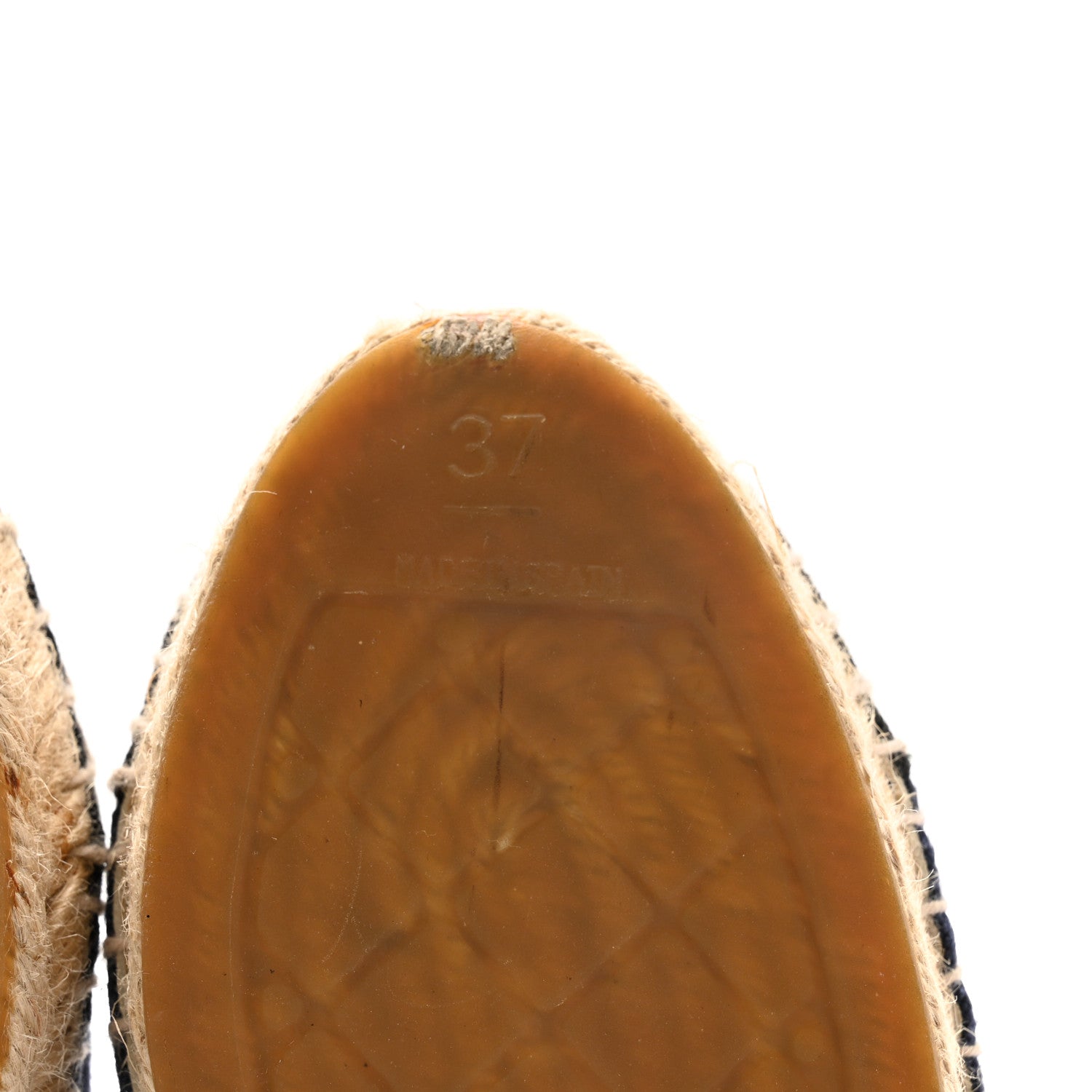 Chanel Denim Toile CC Espadrilles 37 Navy Black 7 of 10