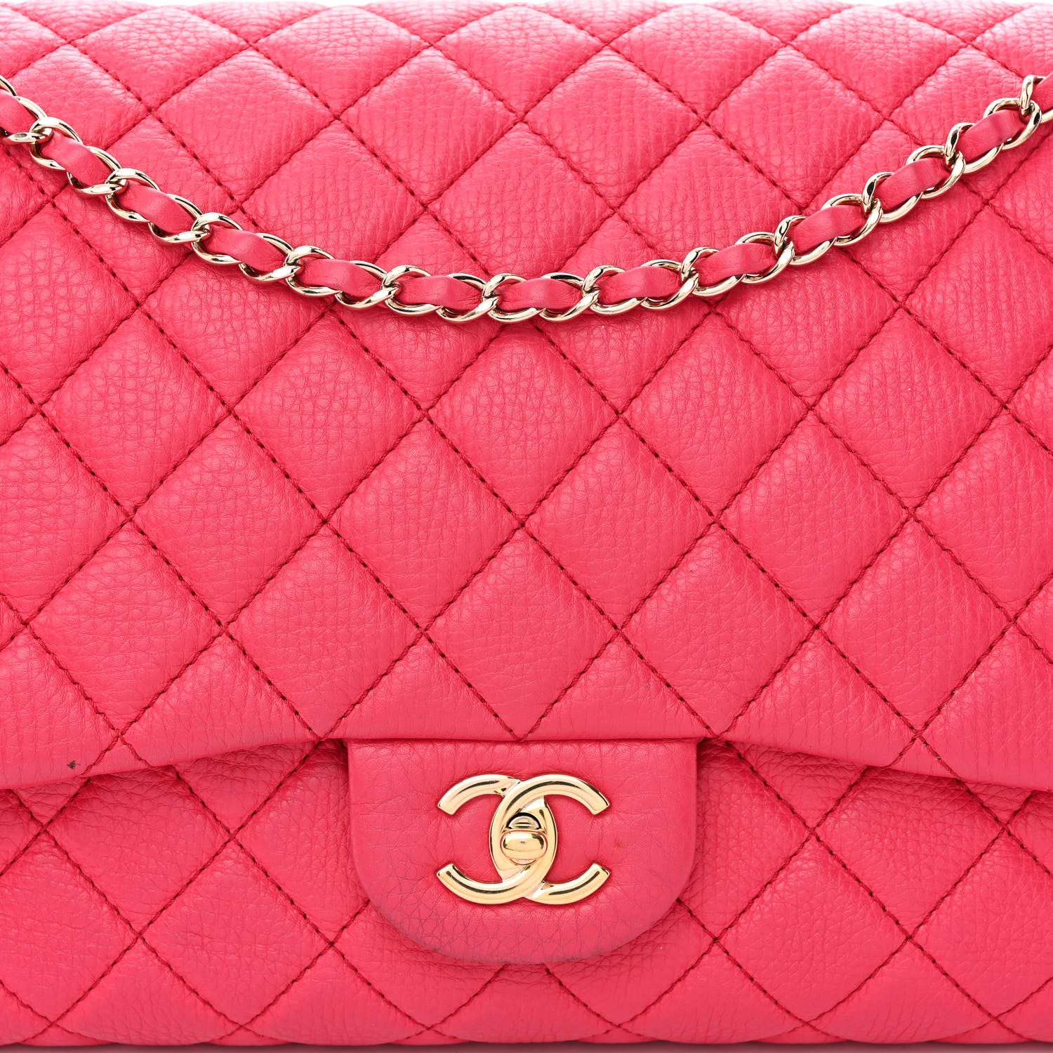 Chanel Calfskin Quilted Small XXL Travel Flap Bag Dark Pink 8 of 15