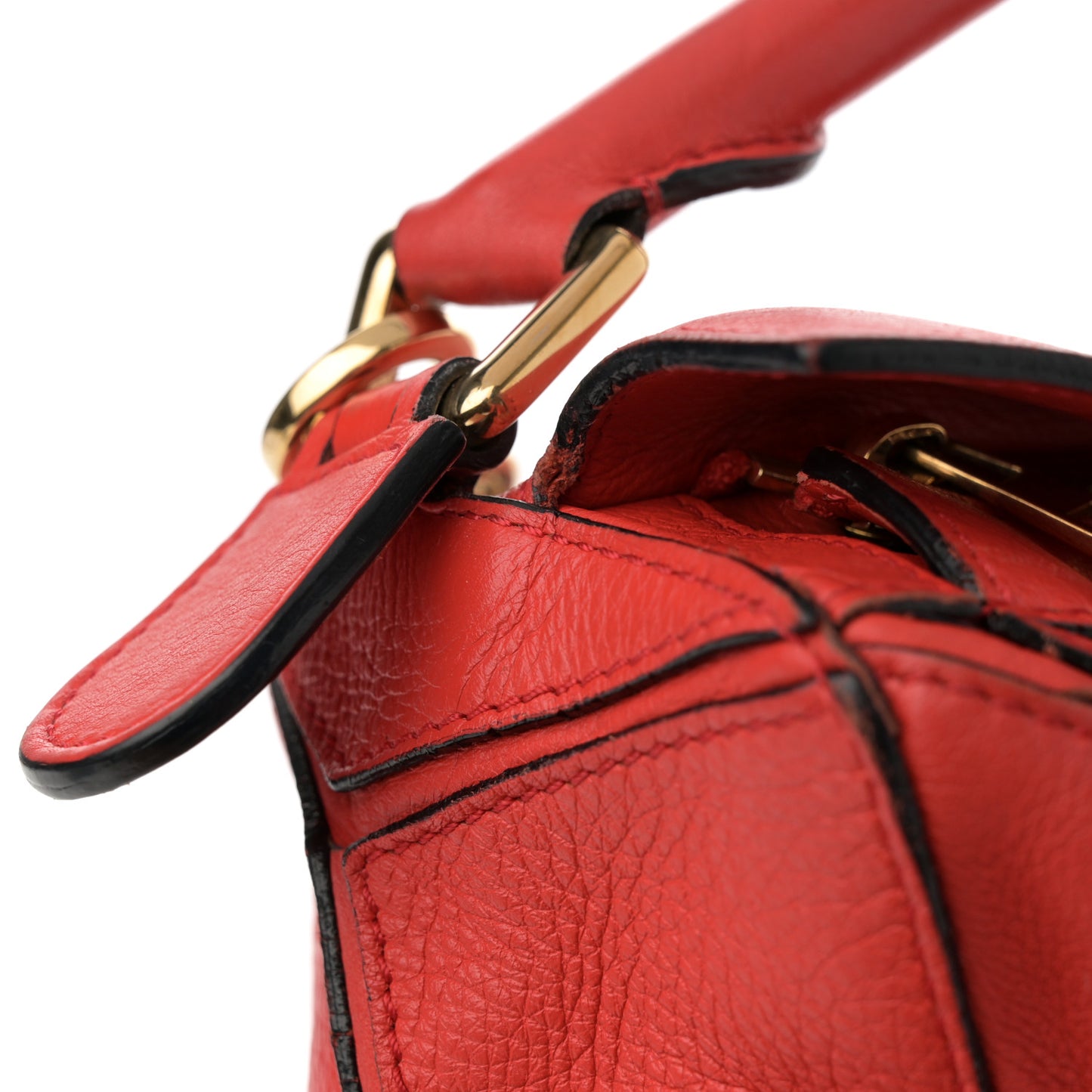 Calfskin Medium Puzzle Bag Scarlet