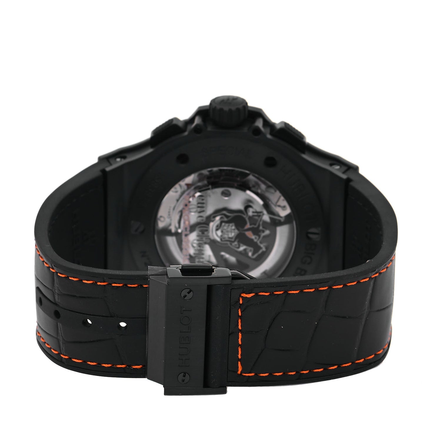Ceramic Alligator 44mm Big Bang Limited Edition "Veuve Clicquot" Automatic Watch Black 301.C1.1140.LR.VCP21