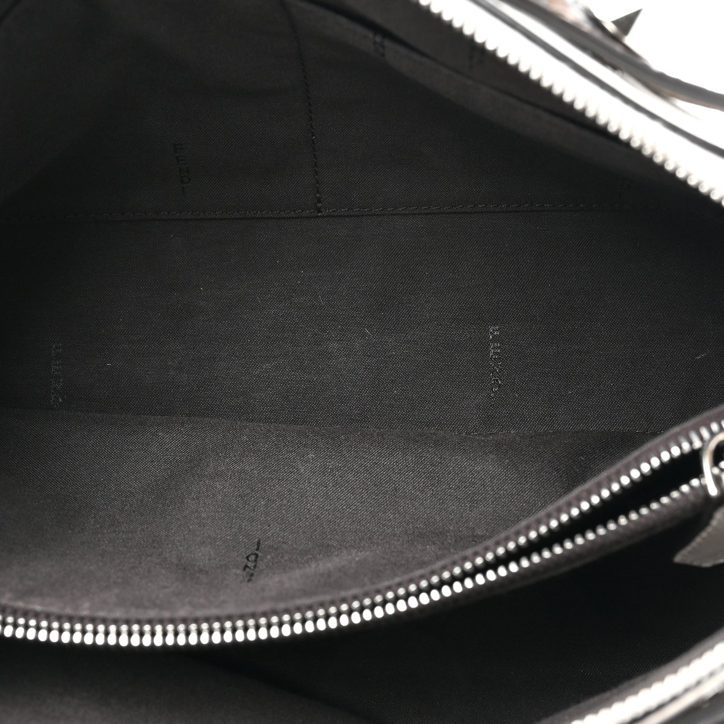 Vitello Dolce Bi-Color FF 1974 Embossed Medium By The Way Boston Bag White Ice Maya Black