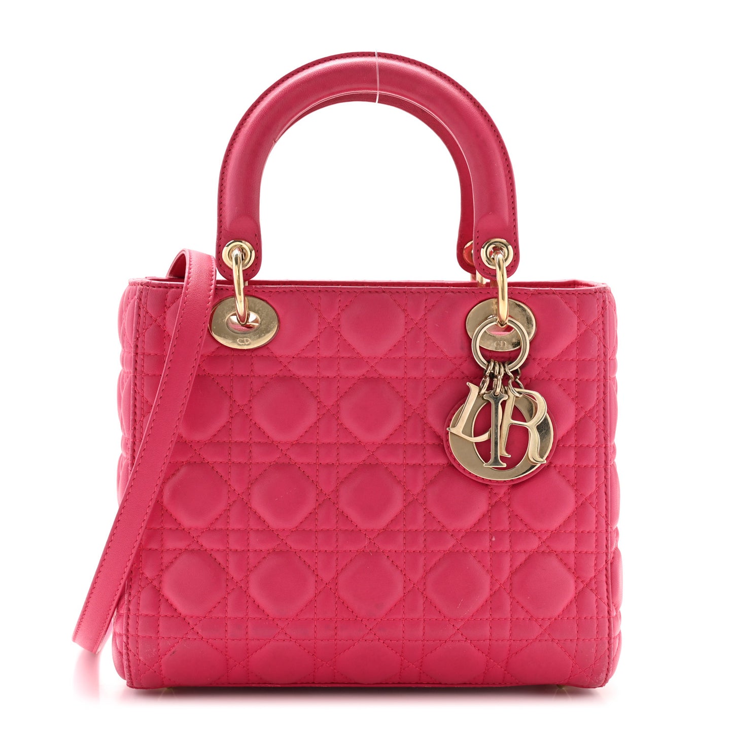 Lambskin Cannage Medium Lady Dior Pink