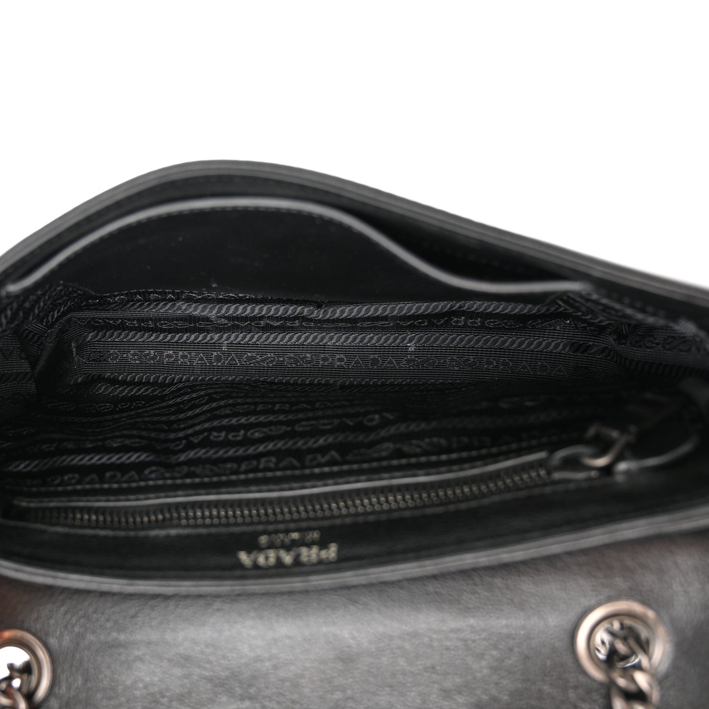 Glace Calfskin Studded Crossbody Black