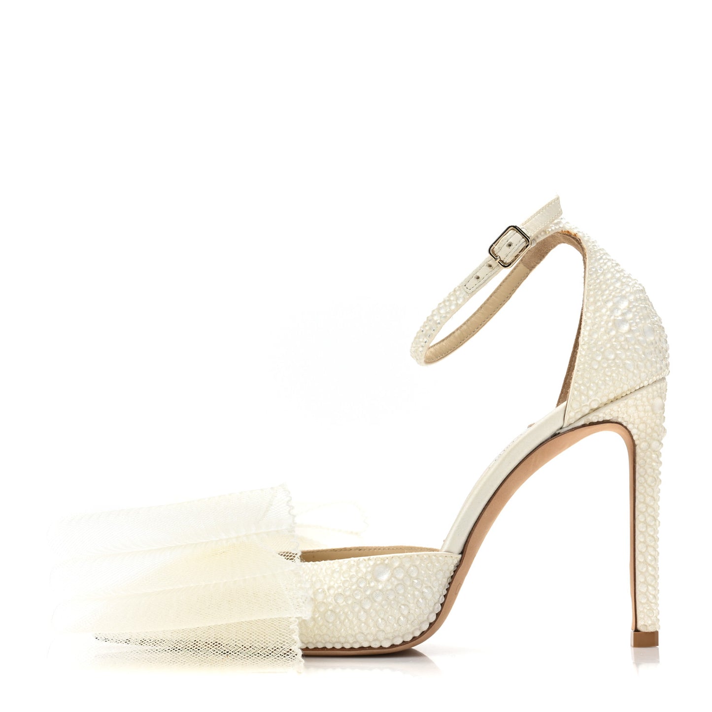 Satin Crystal Averly Bow 100 Pumps 37 Latte