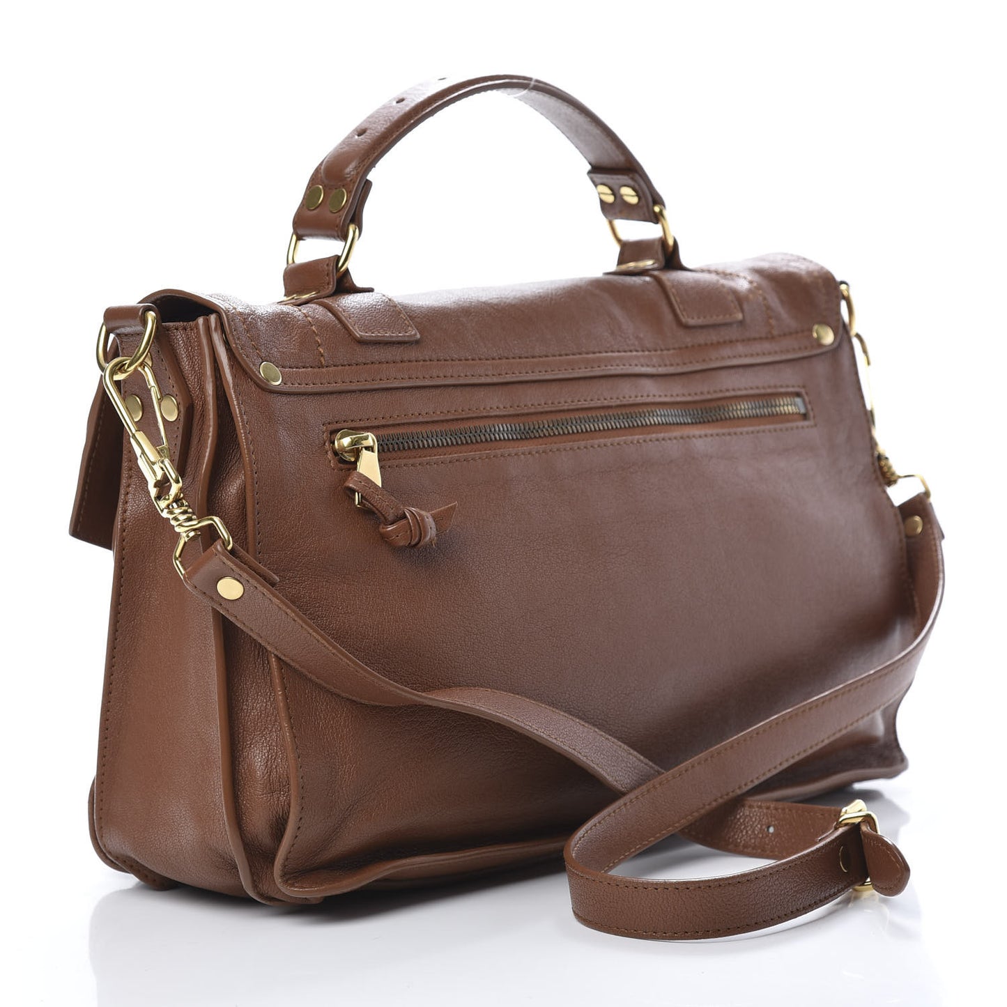 Lambskin Medium PS1 Satchel Saddle