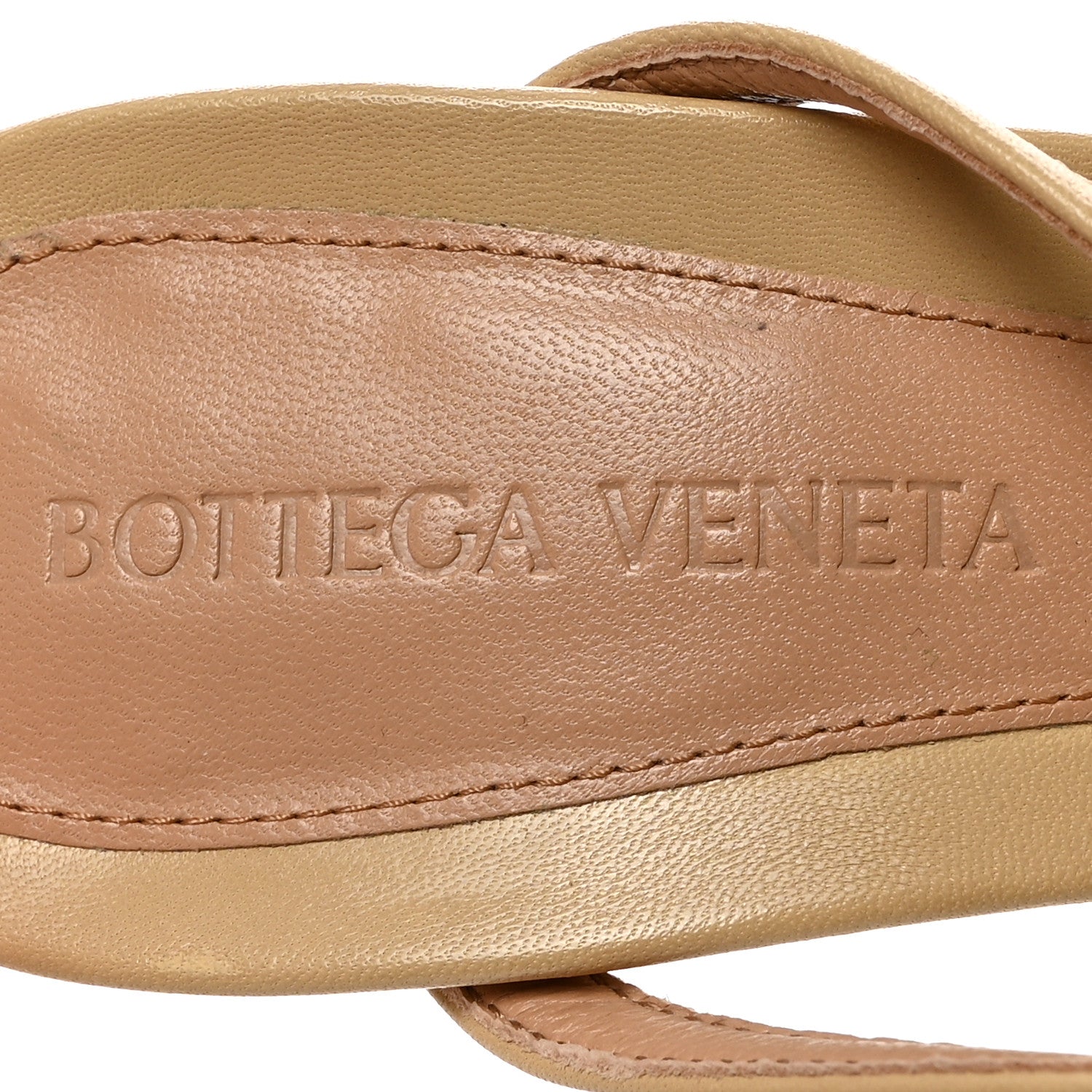 Bottega Veneta Lambskin Stretch Multi Strap 90mm Sandals 35 Cane Sugar 6 of 7