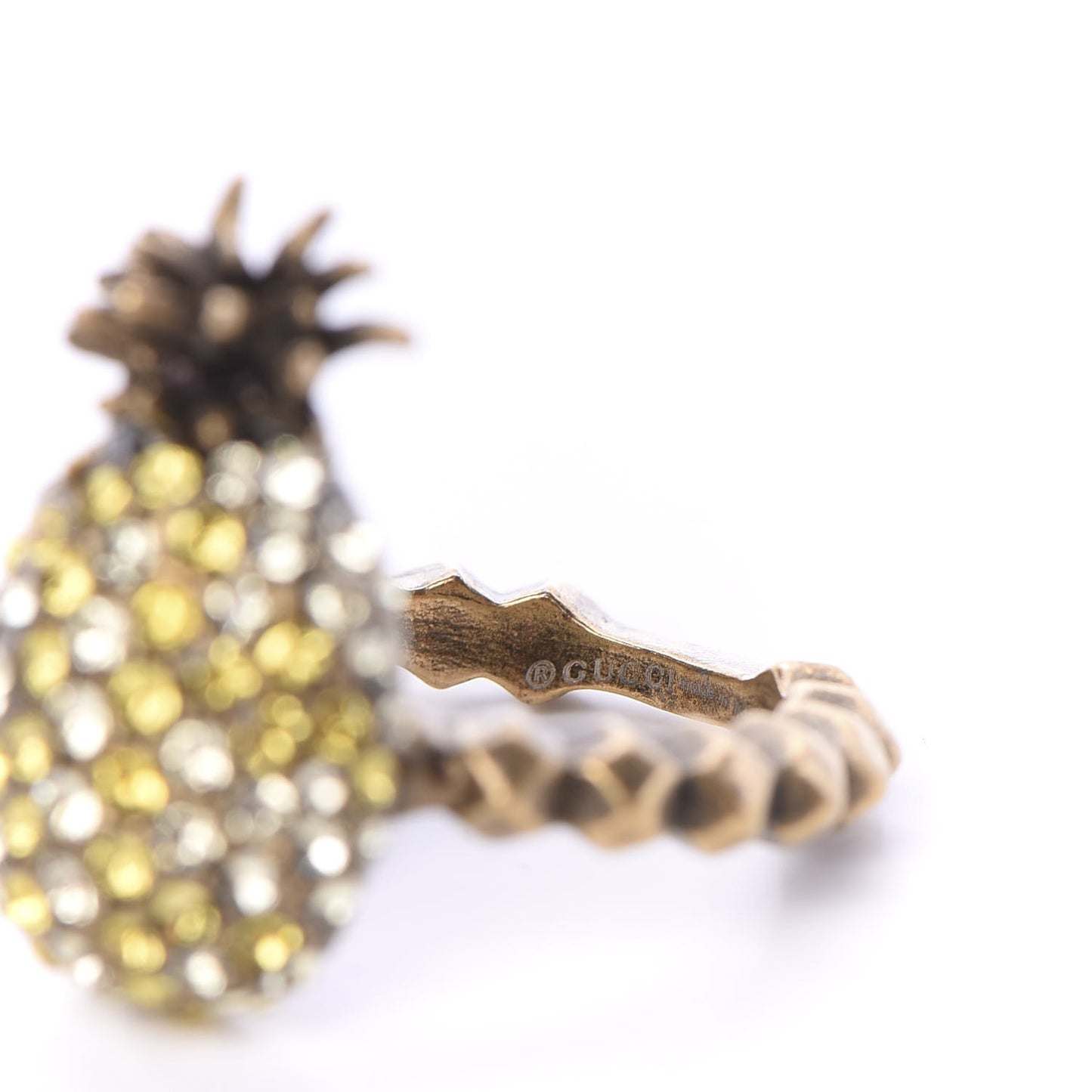 Crystal Pineapple Motif Ring S