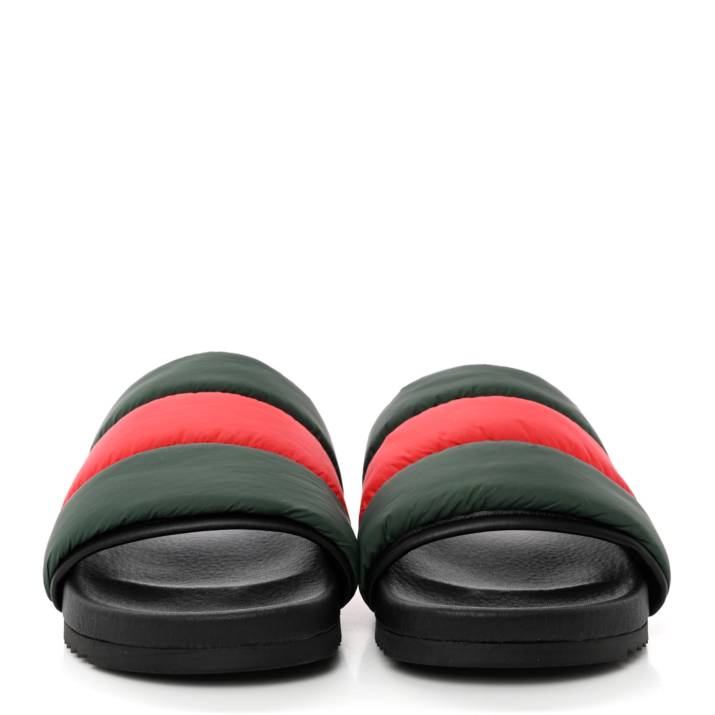 Nylon Web Womens Slide Sandals 35 Black Green Red