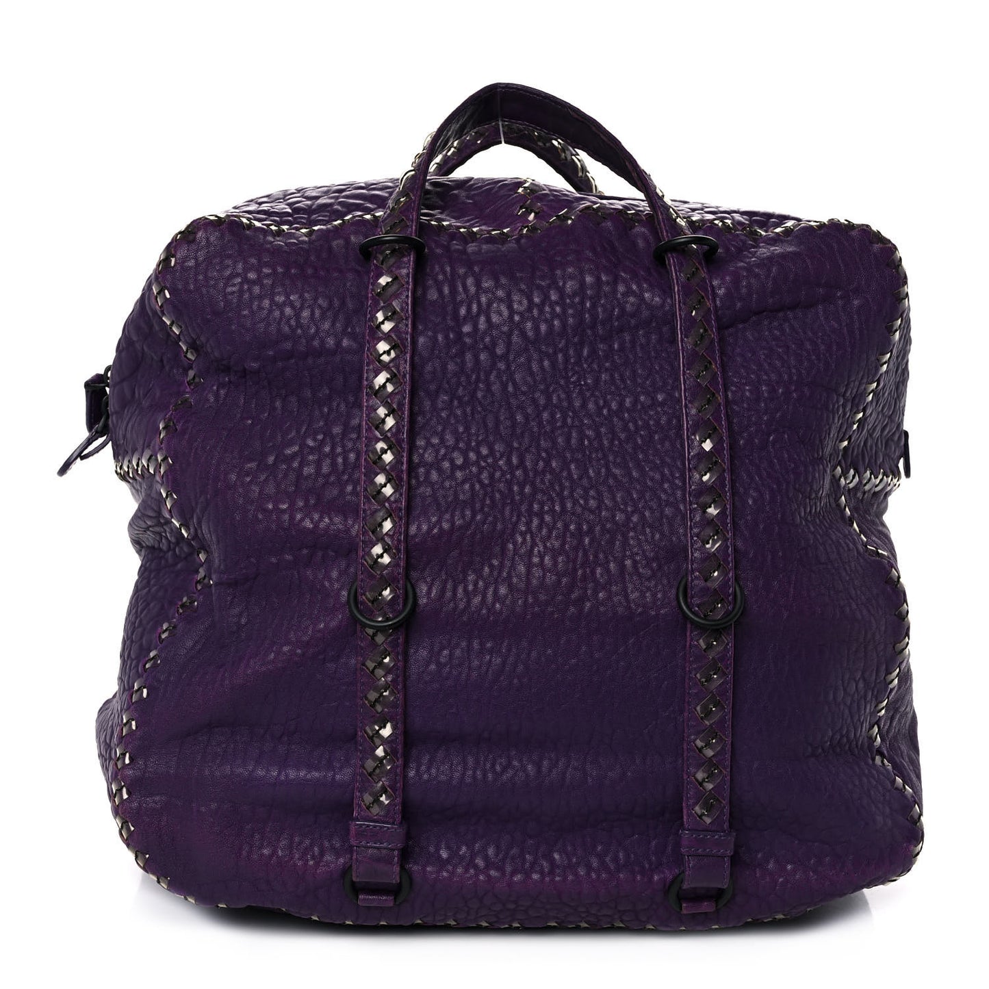 Lambskin PVC Intrecciato Tote Purple