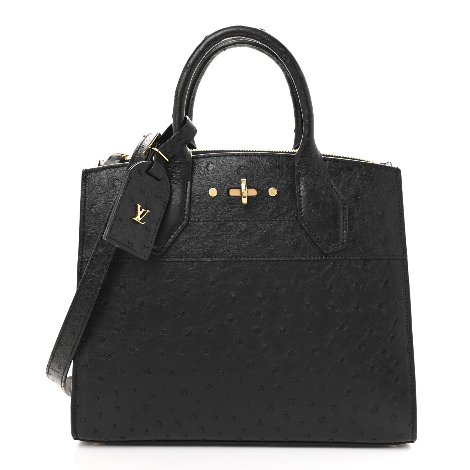 Louis Vuitton Ostrich City Steamer PM Black 1760393 – FASHIONPHILE