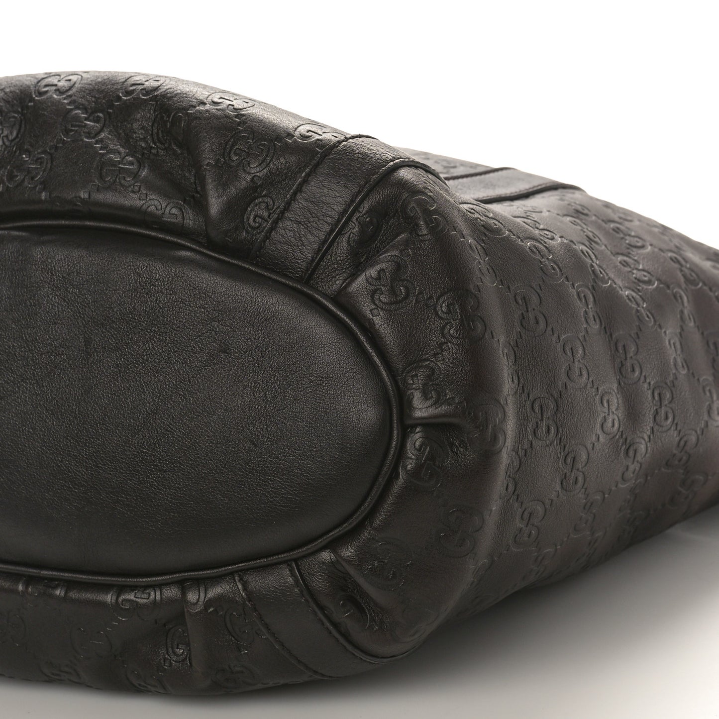 Guccissima Medium D Gold Tote Dark Brown