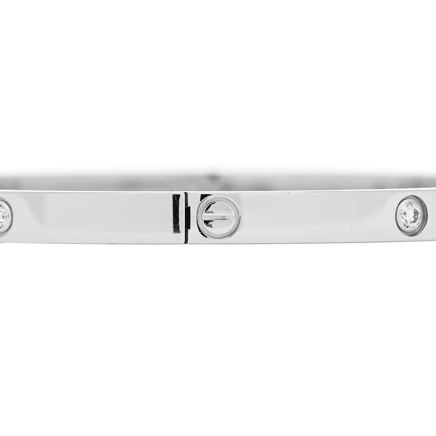 18K White Gold 6 Diamond Small LOVE Bracelet 18