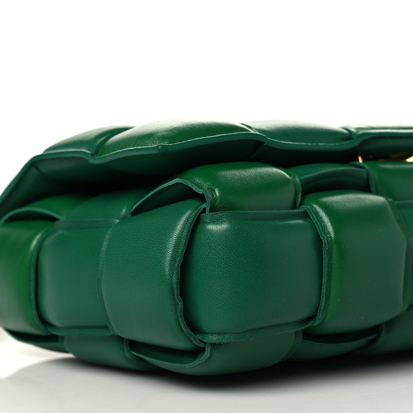 Nappa Maxi Intreccio Padded Cassette Crossbody Bag Racing Green