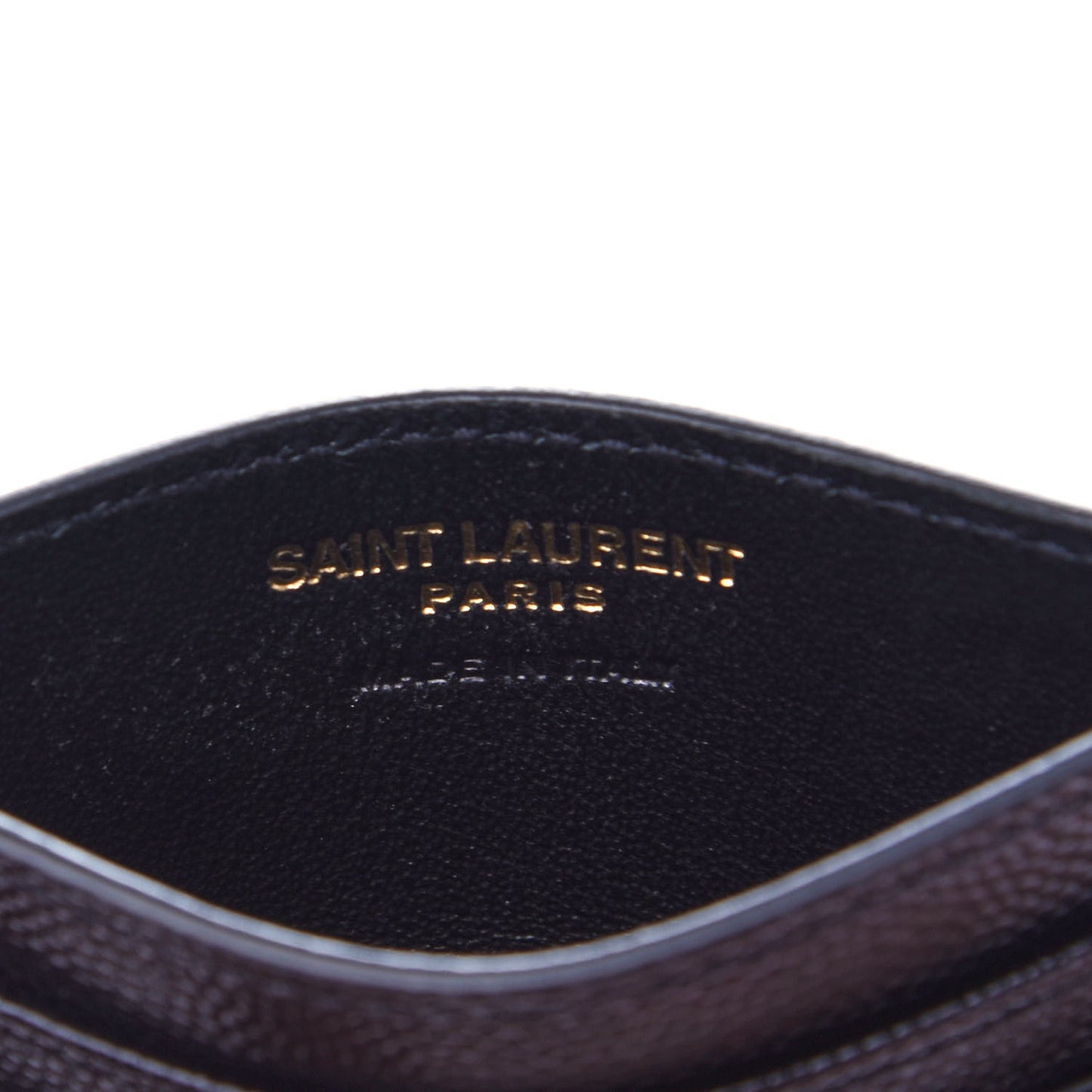 Grain De Poudre Matelasse Chevron Monogram Credit Card Case Black
