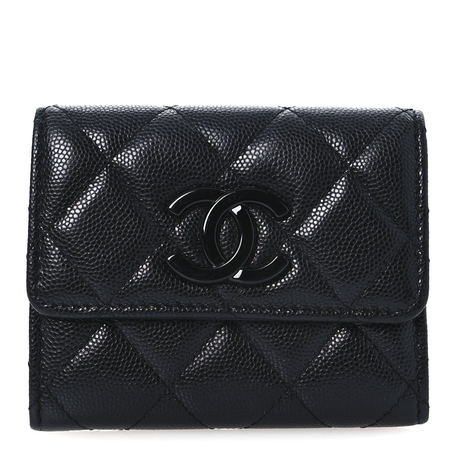 Chanel Caviar Quilted Flap Card Holder So Black 1 of 9