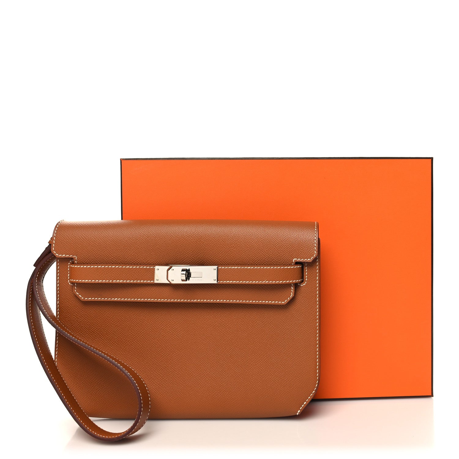 Hermes Epsom Kelly Depeches 25 Pouch Gold 10 of 10