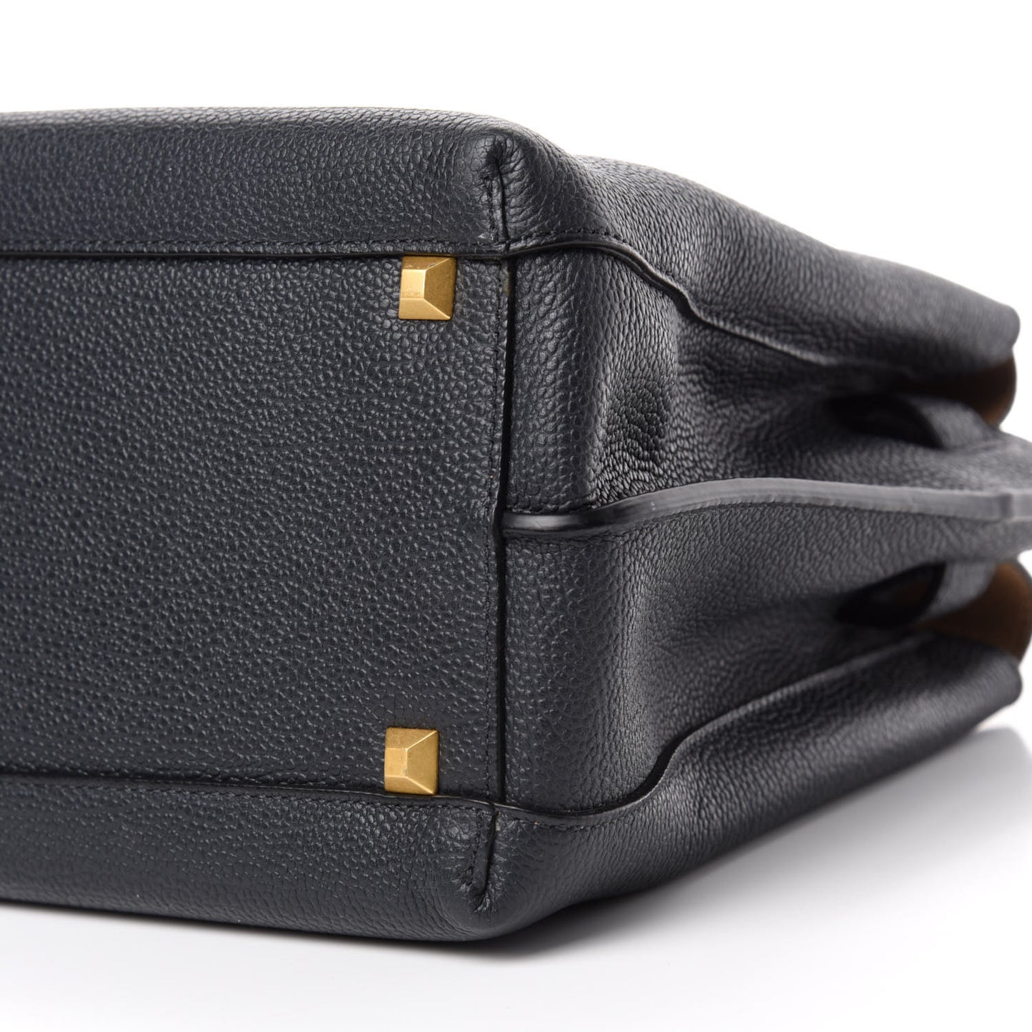 Grained Calfskin Medium Milla Tote Phantom Grey