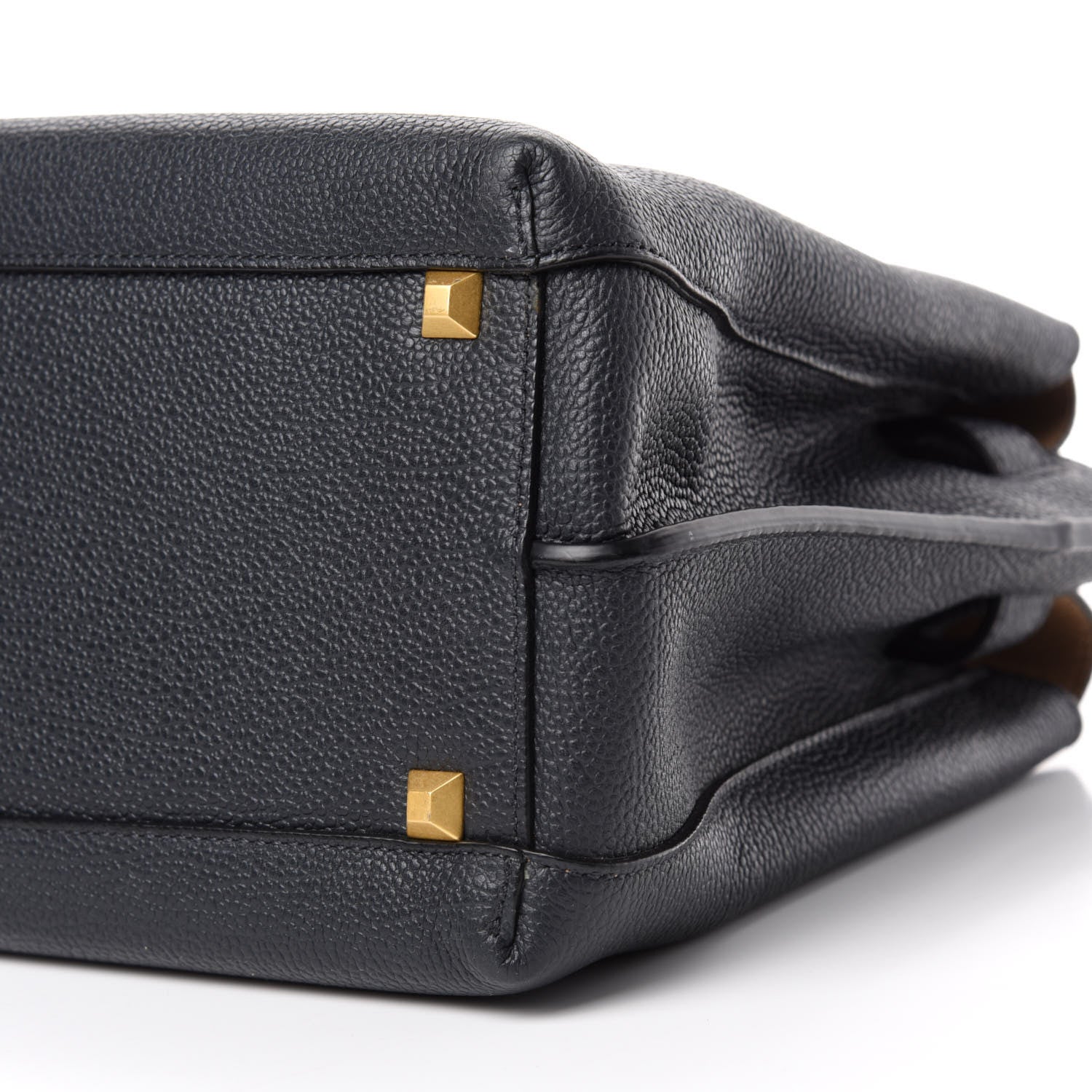 MCM Grained Calfskin Medium Milla Tote Phantom Grey 8 of 10