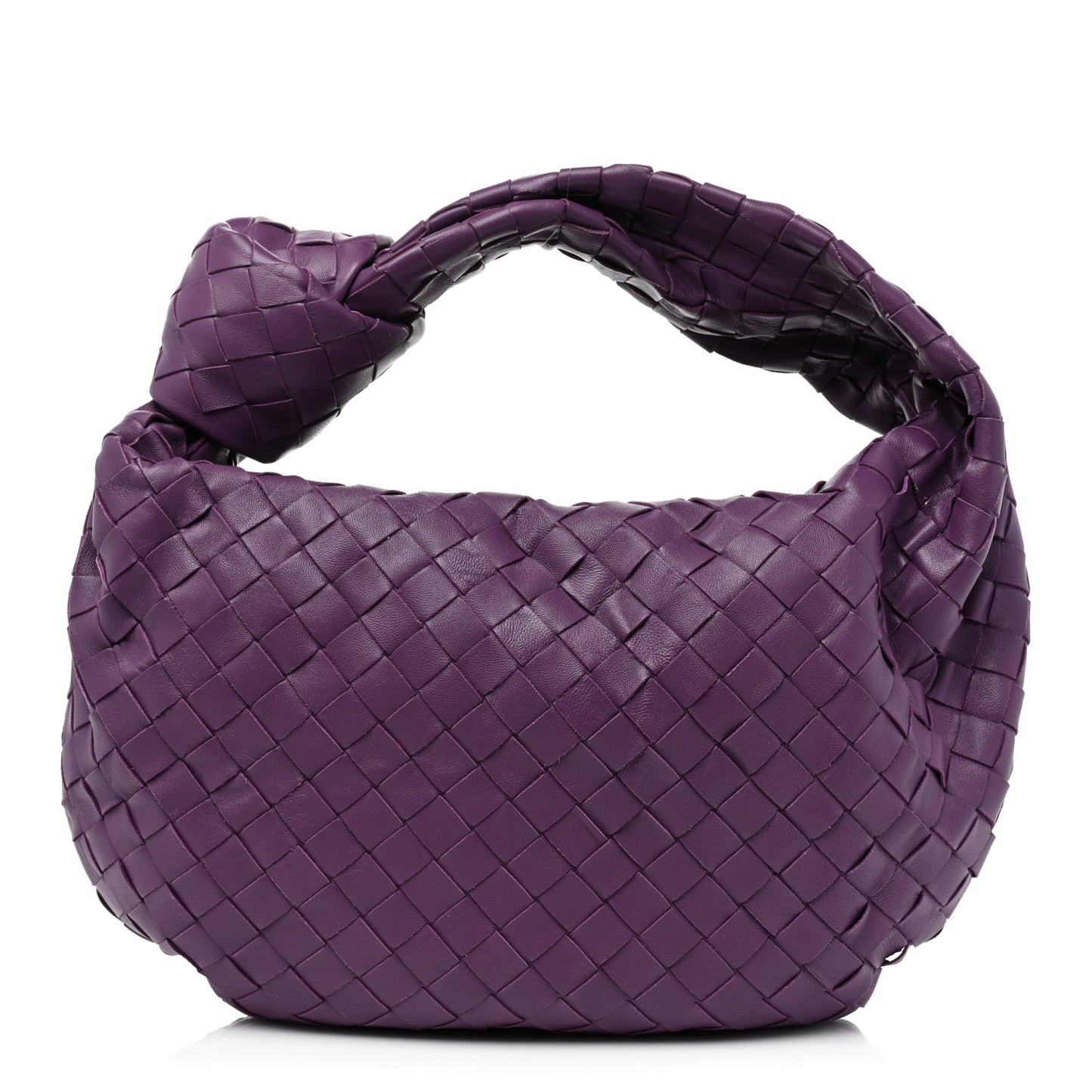 Nappa Intrecciato Teen Jodie Hobo Eggplant